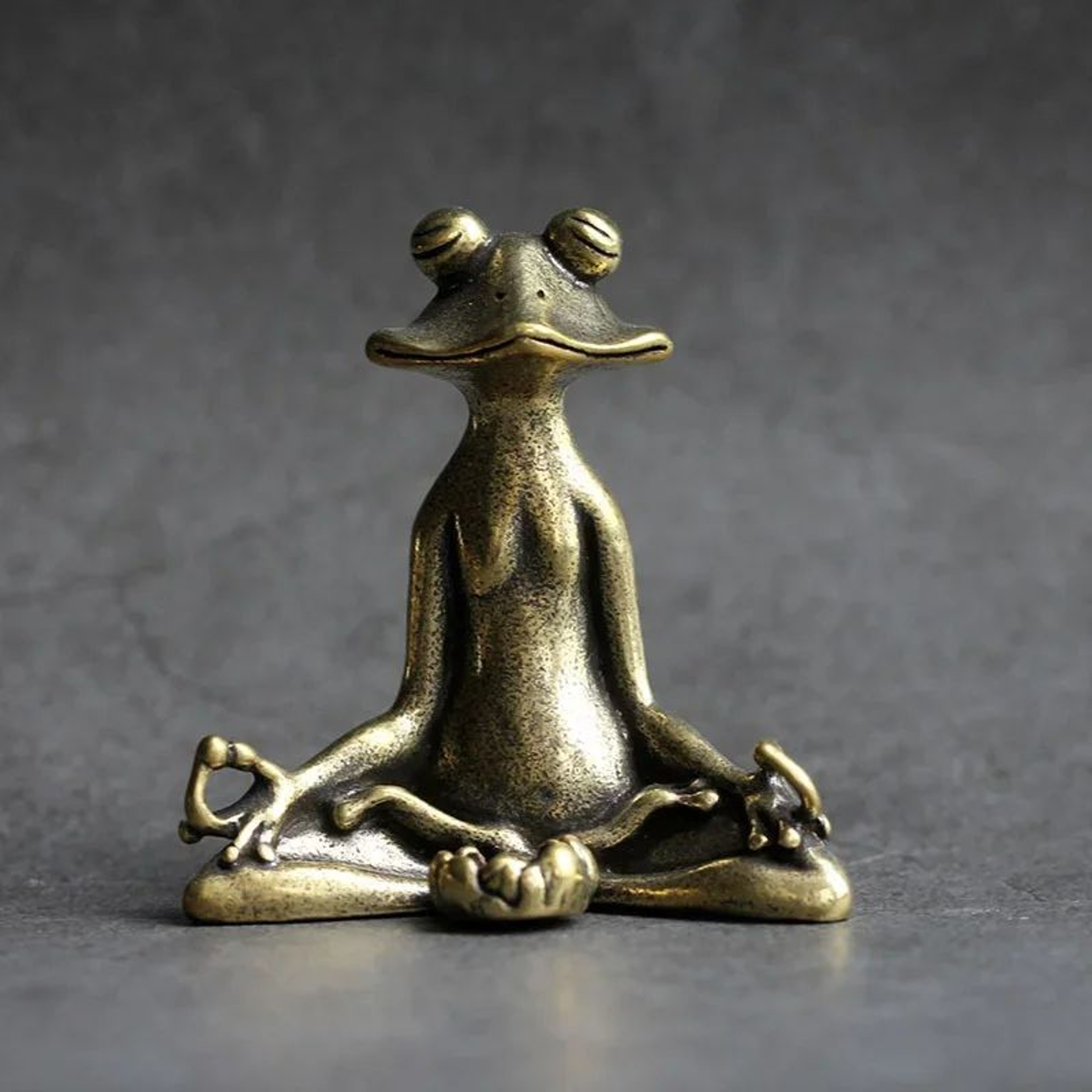 Pure Copper Zen Frog Incense Holder Ornament 5