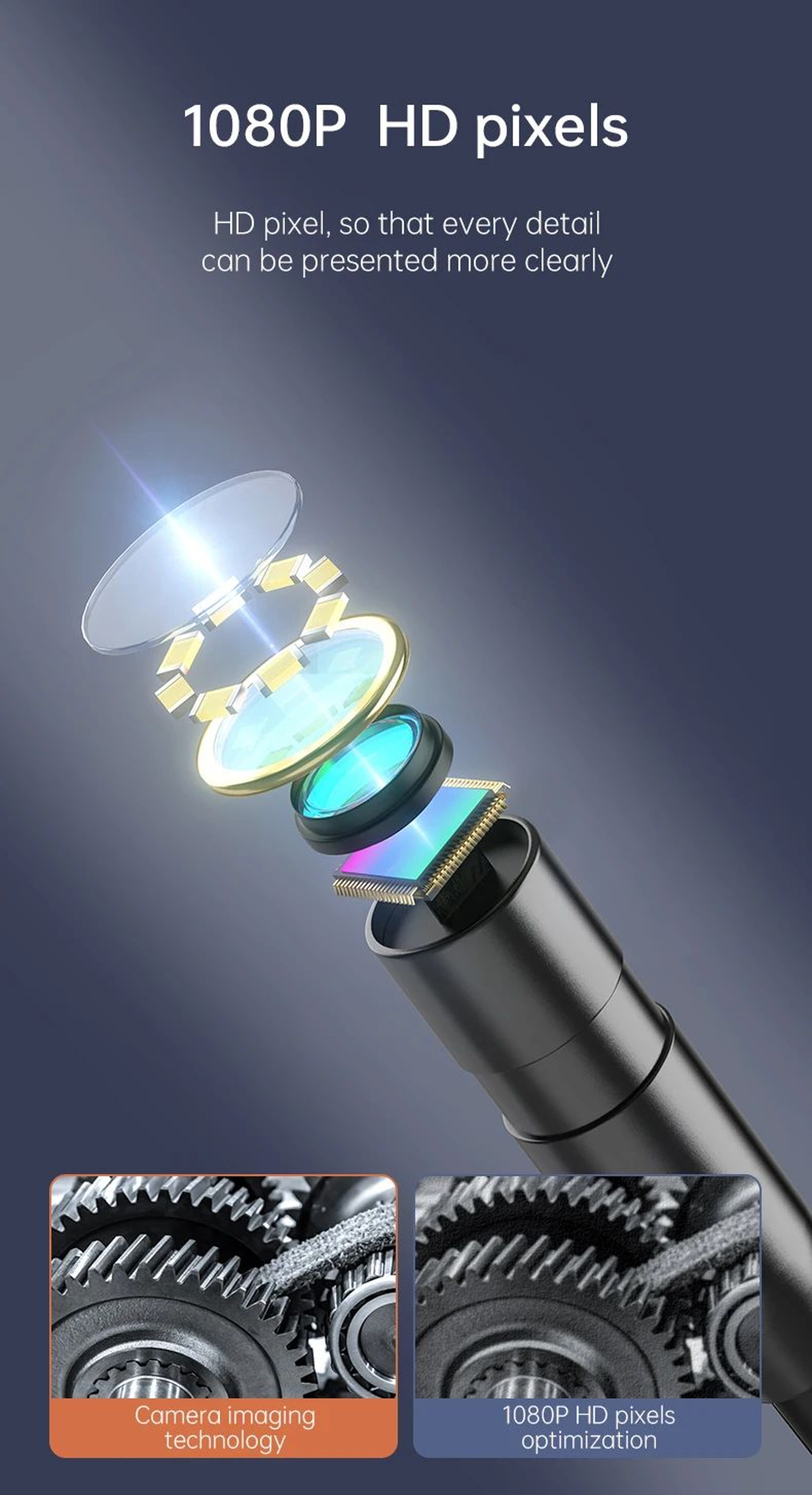 HD Industrial Endoscope Camera With IPS Screen 10