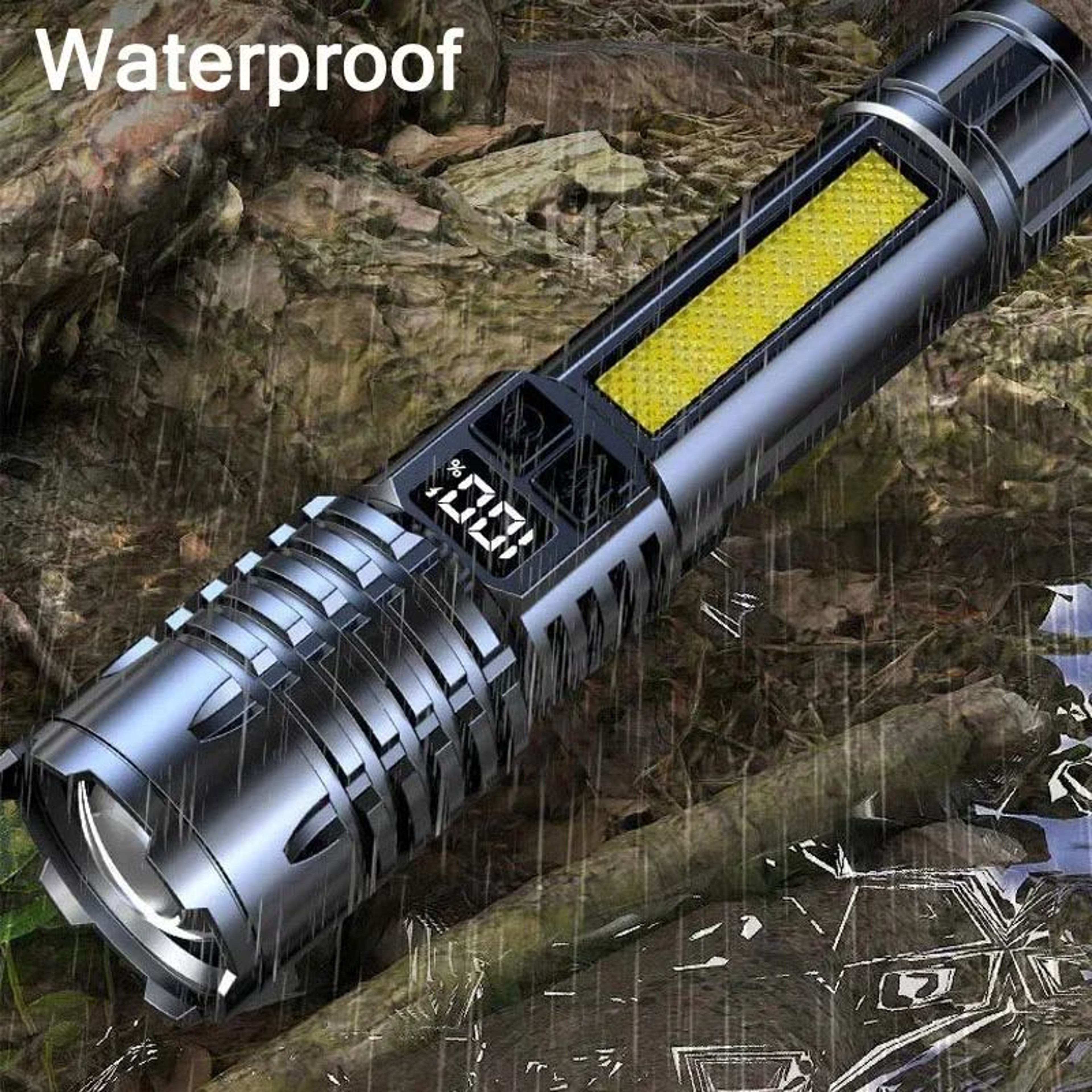 High Power LED Rechargeable Flashlight With Side Light 9