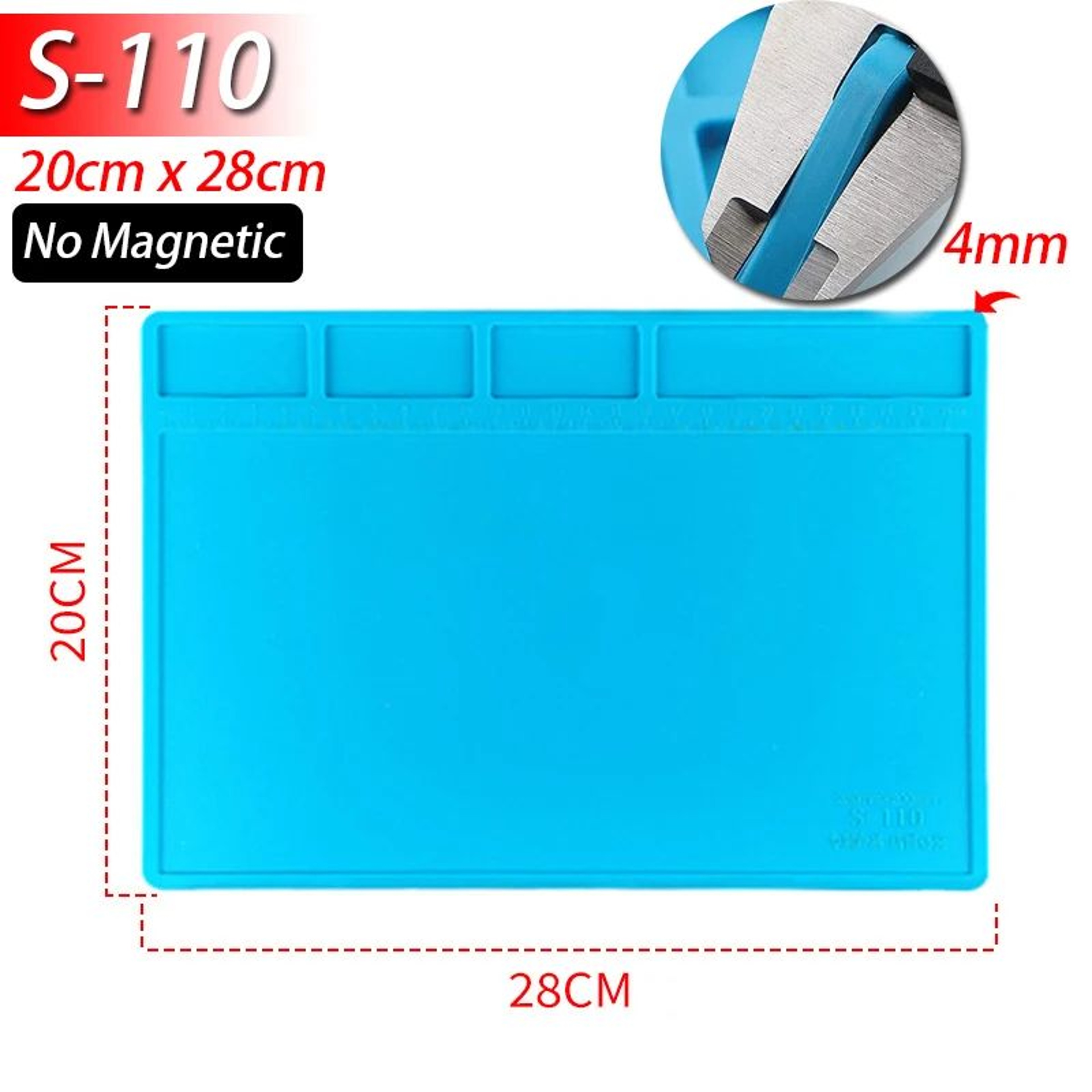 Heat Resistant Silicone Soldering Work Mat 18