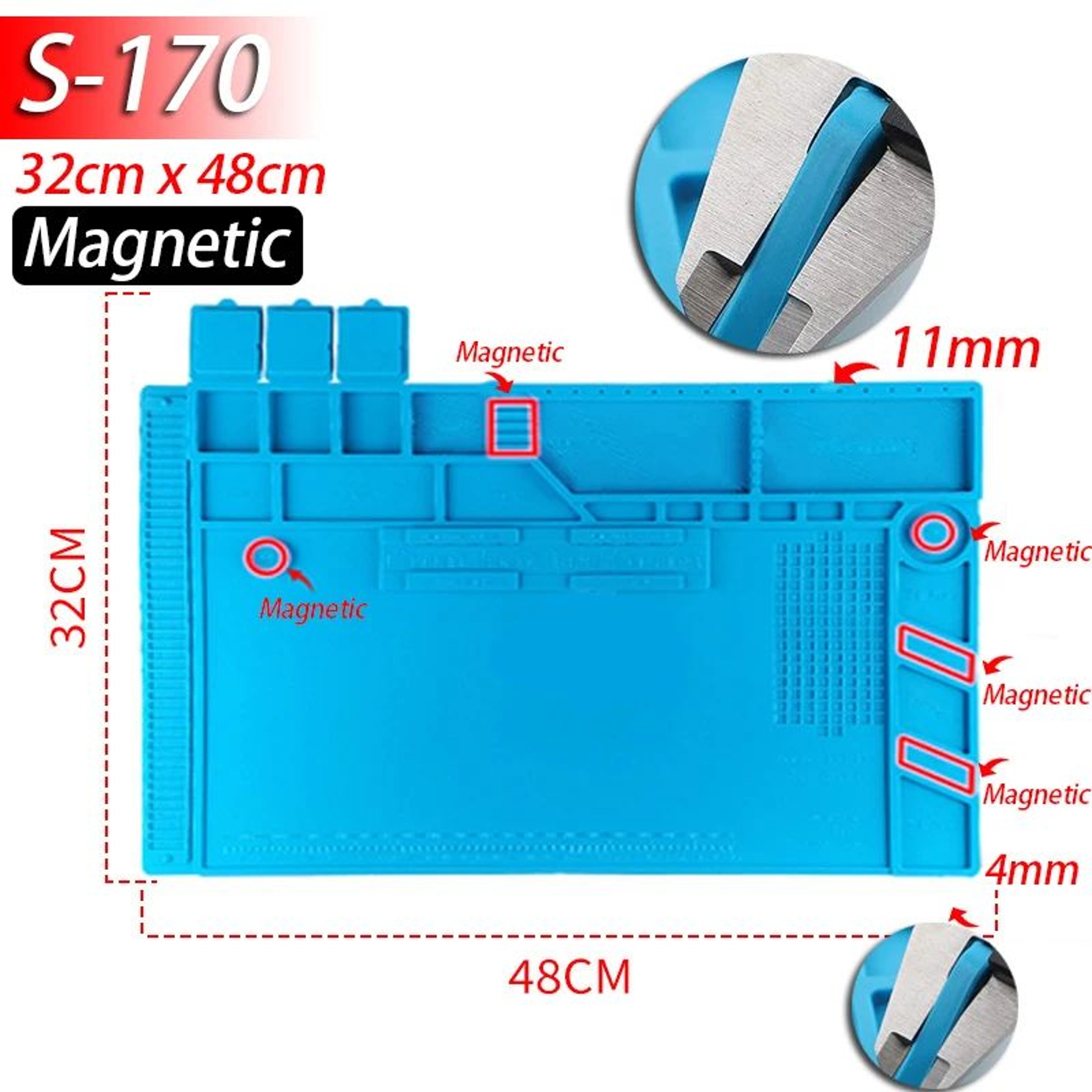 Heat Resistant Silicone Soldering Work Mat 27