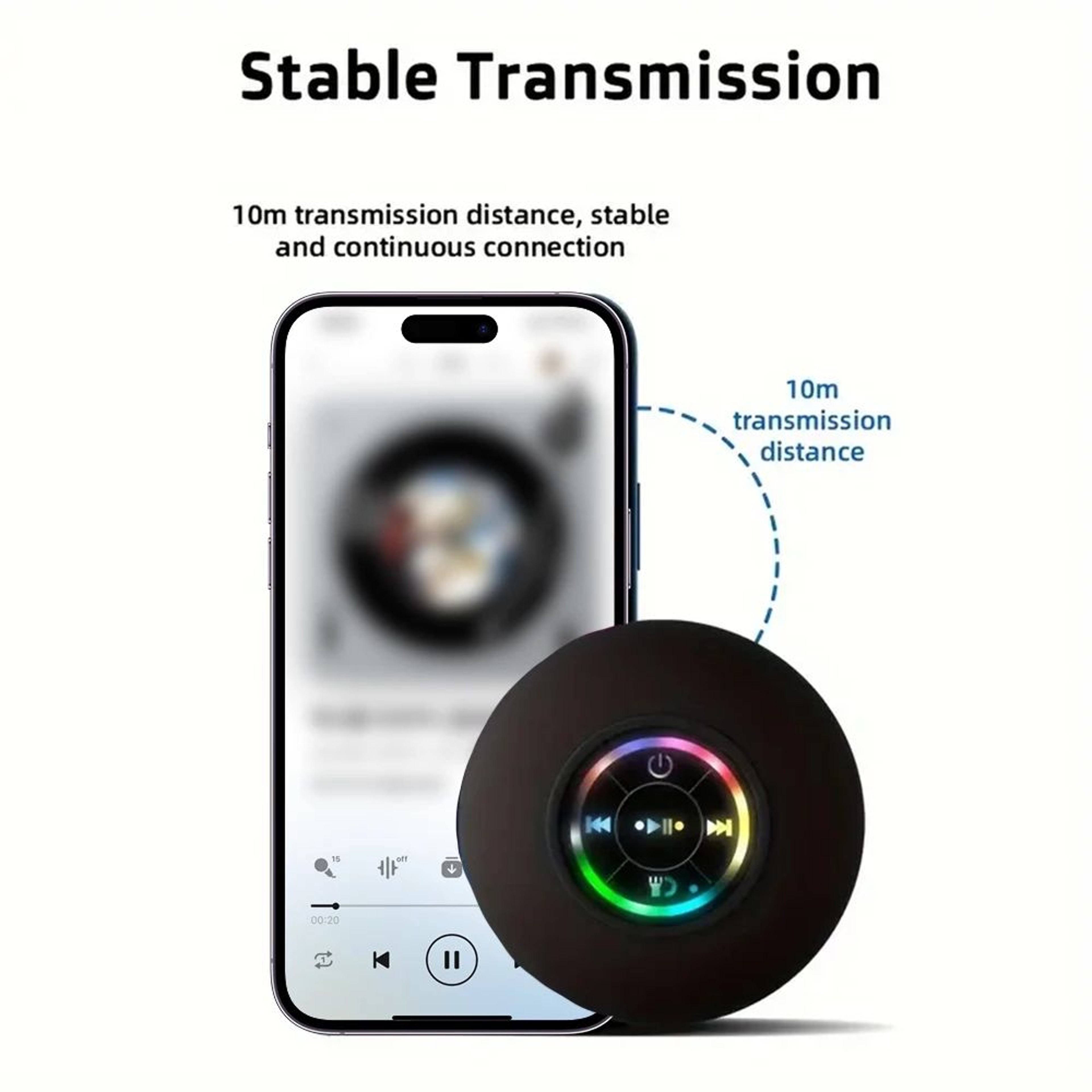 Portable Bluetooth Speaker With LED And Suction Cup 4