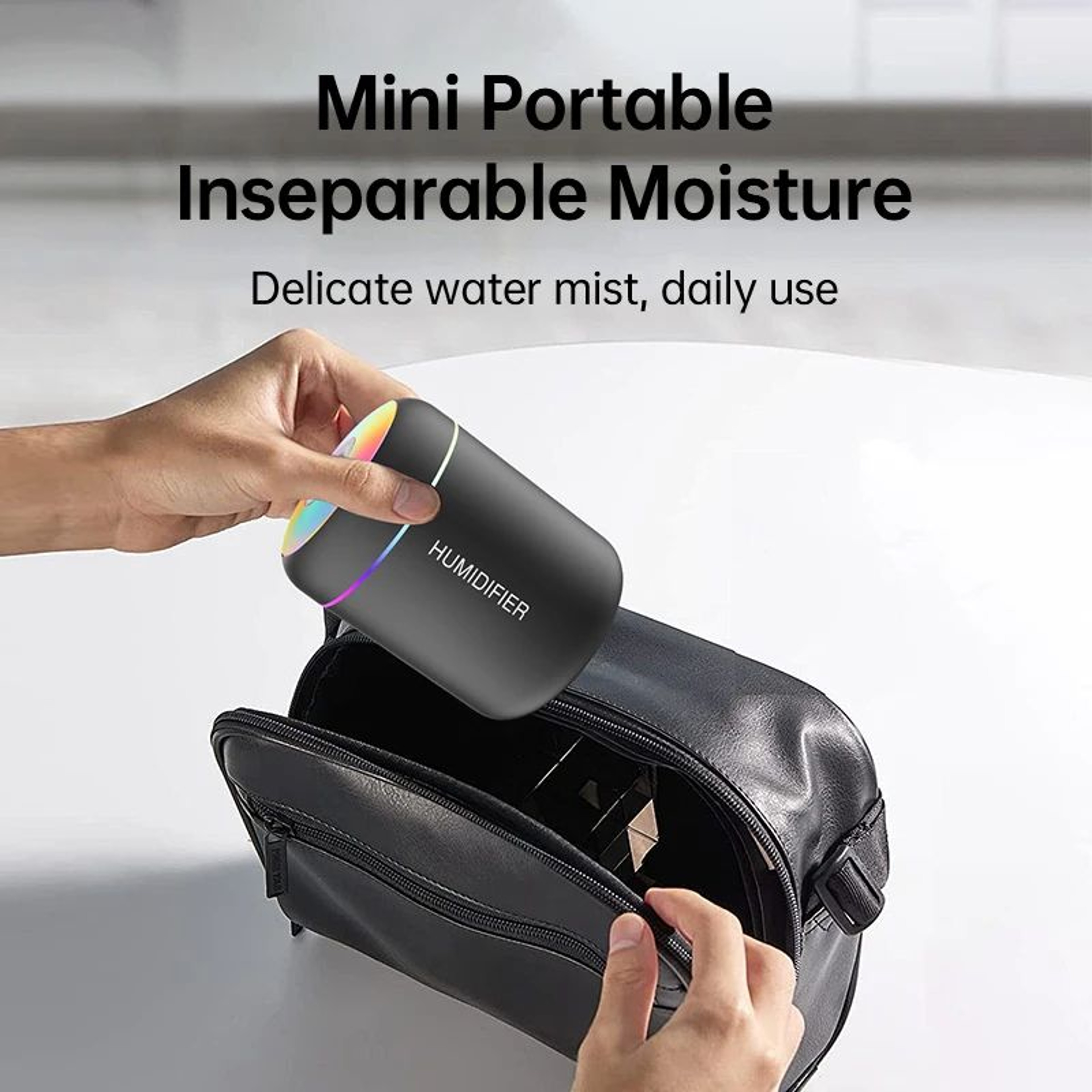 Mini USB Air Humidifier Aroma Diffuser With Light 7