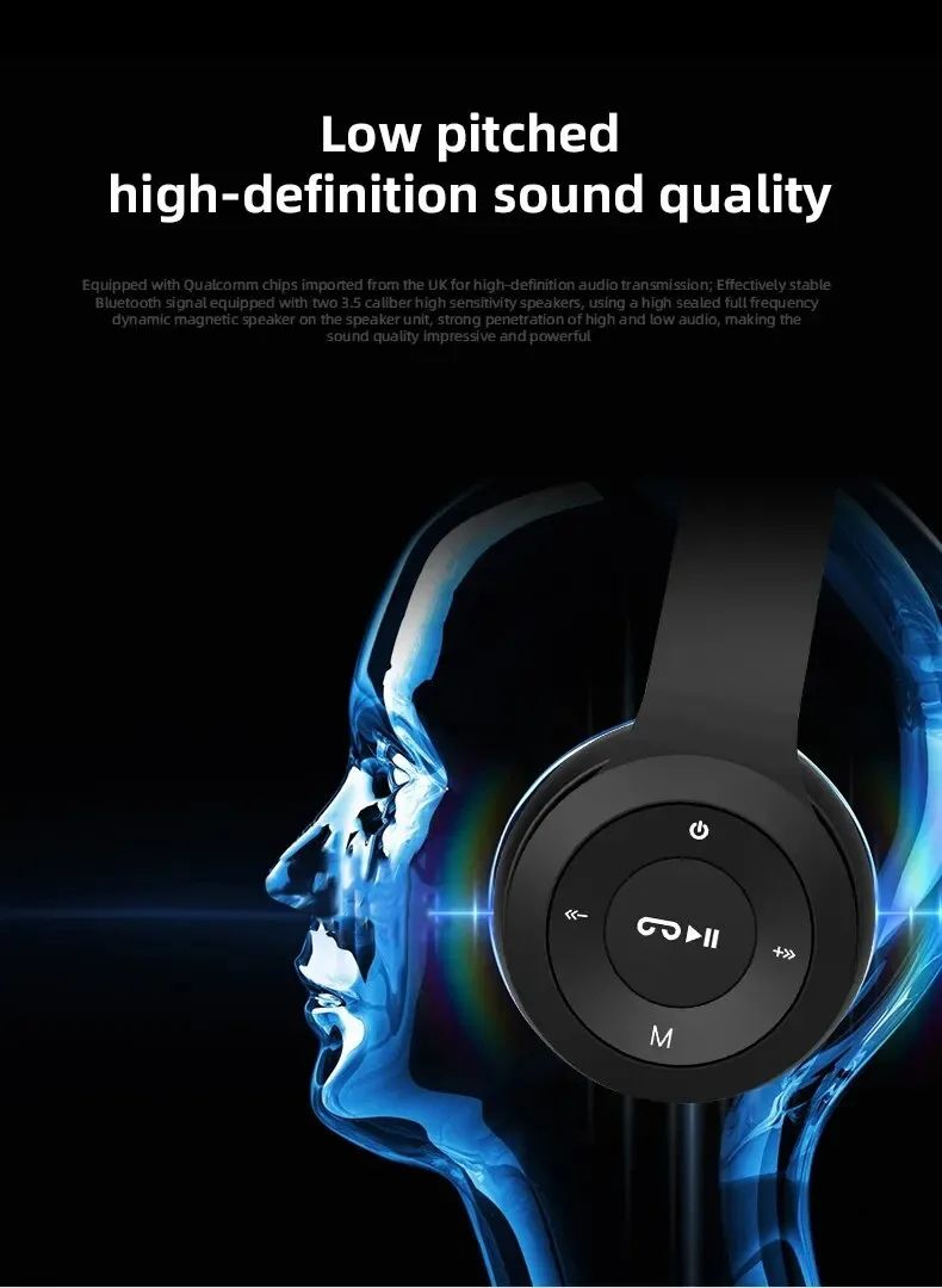 Wireless Bluetooth Noise Canceling Headphones P47 9