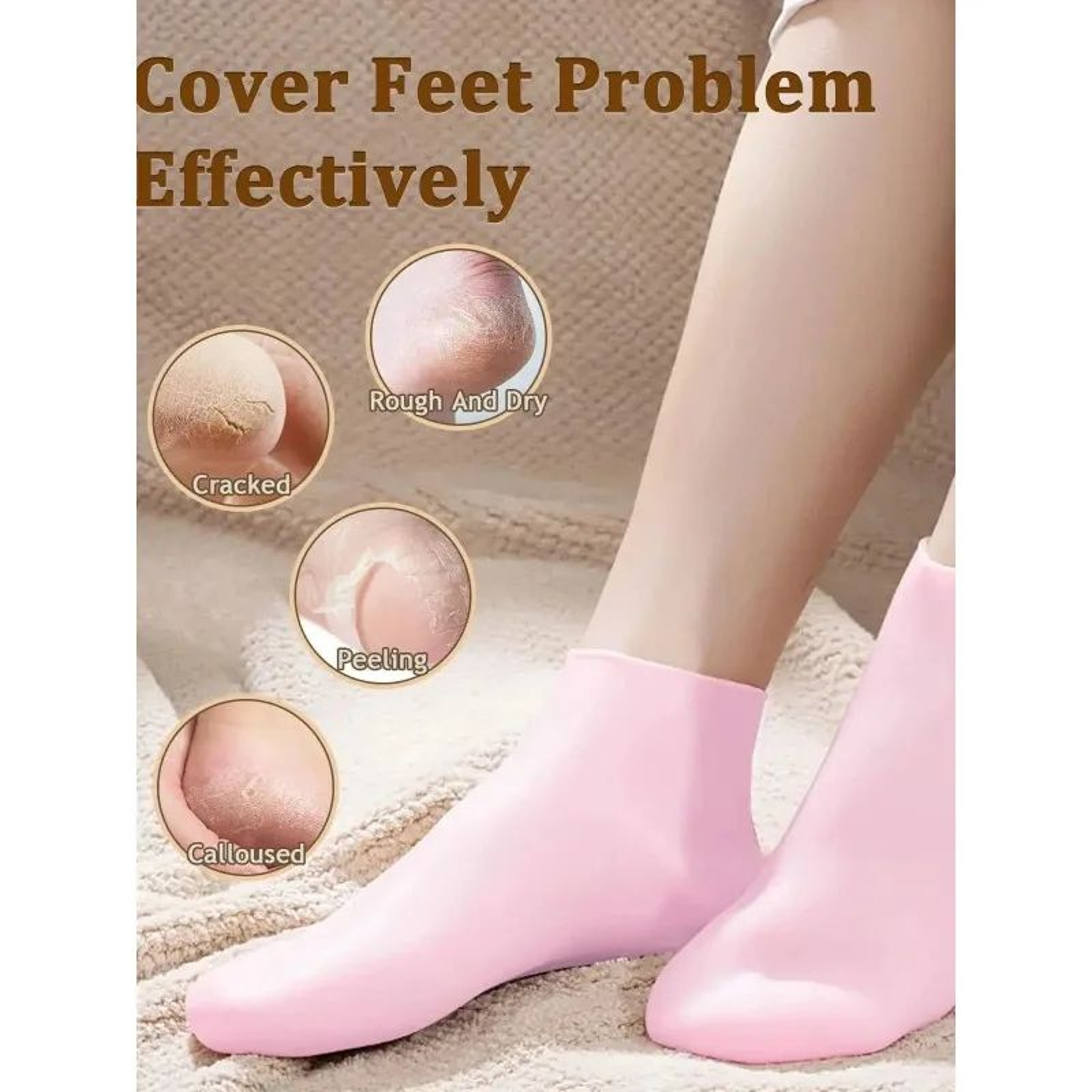 Silicone Moisturizing Foot Care Socks For Soft Heels 1