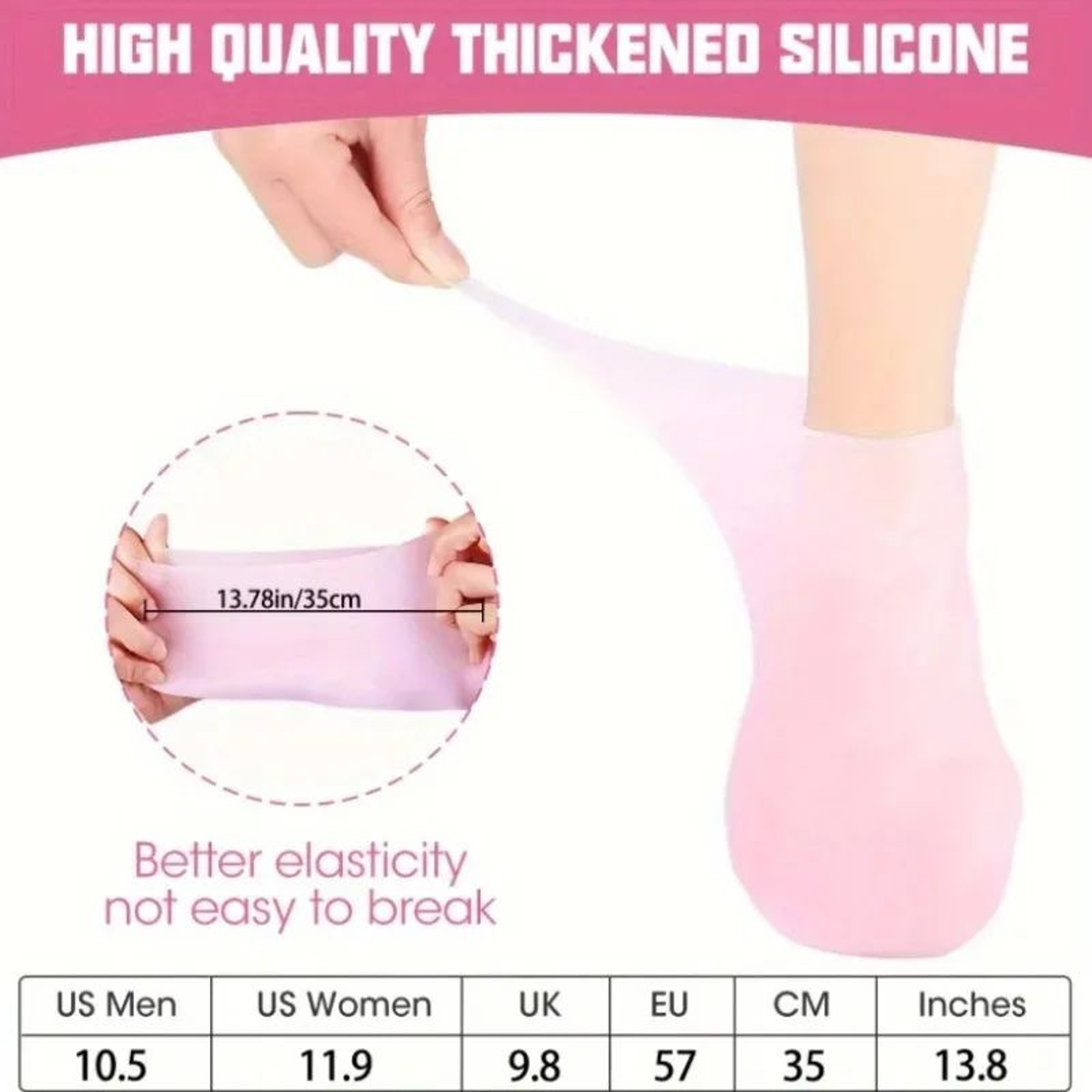 Silicone Moisturizing Foot Care Socks For Soft Heels 7