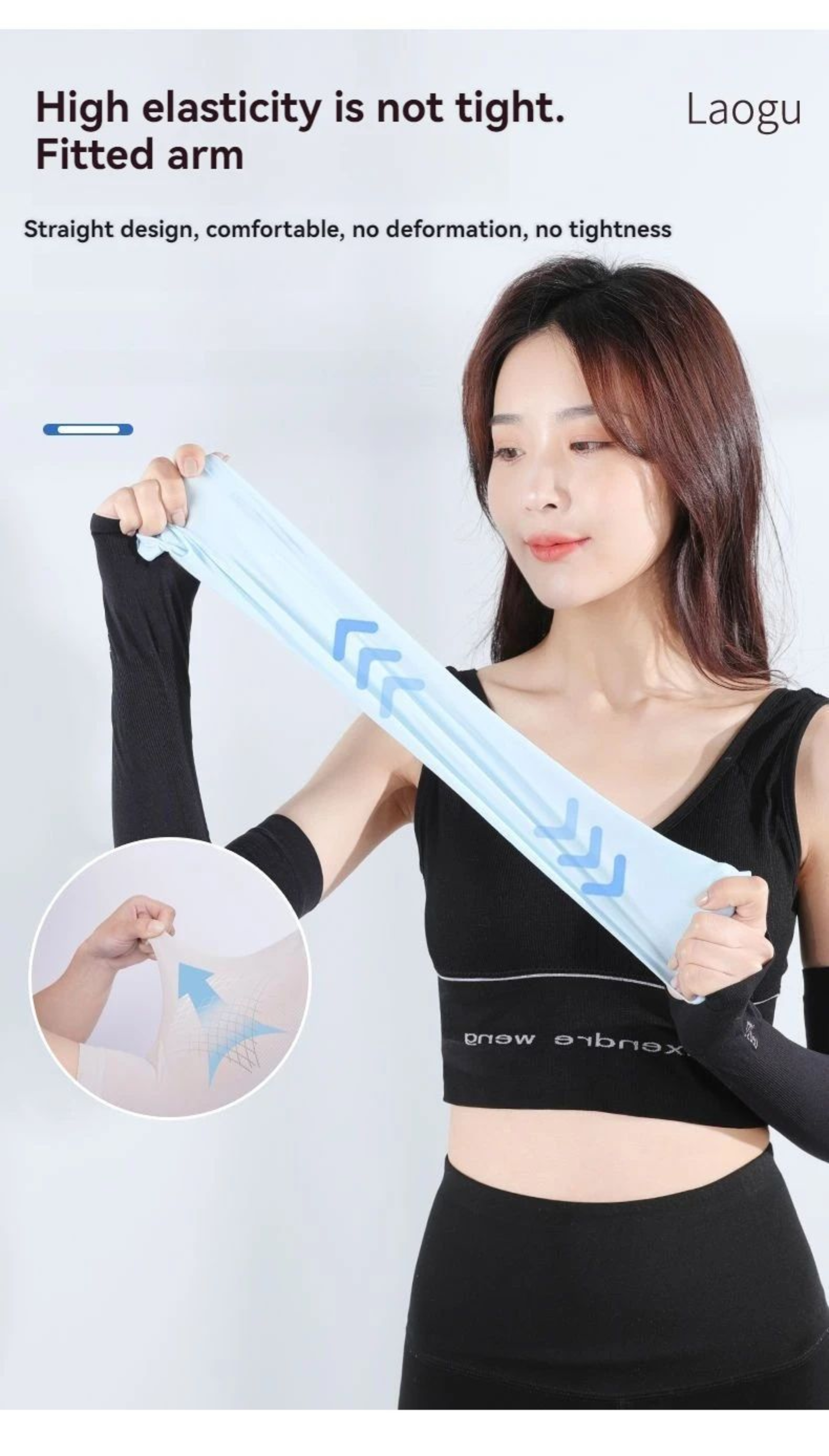 Cooling Silk Arm Sleeves For Women Sun Protection 10