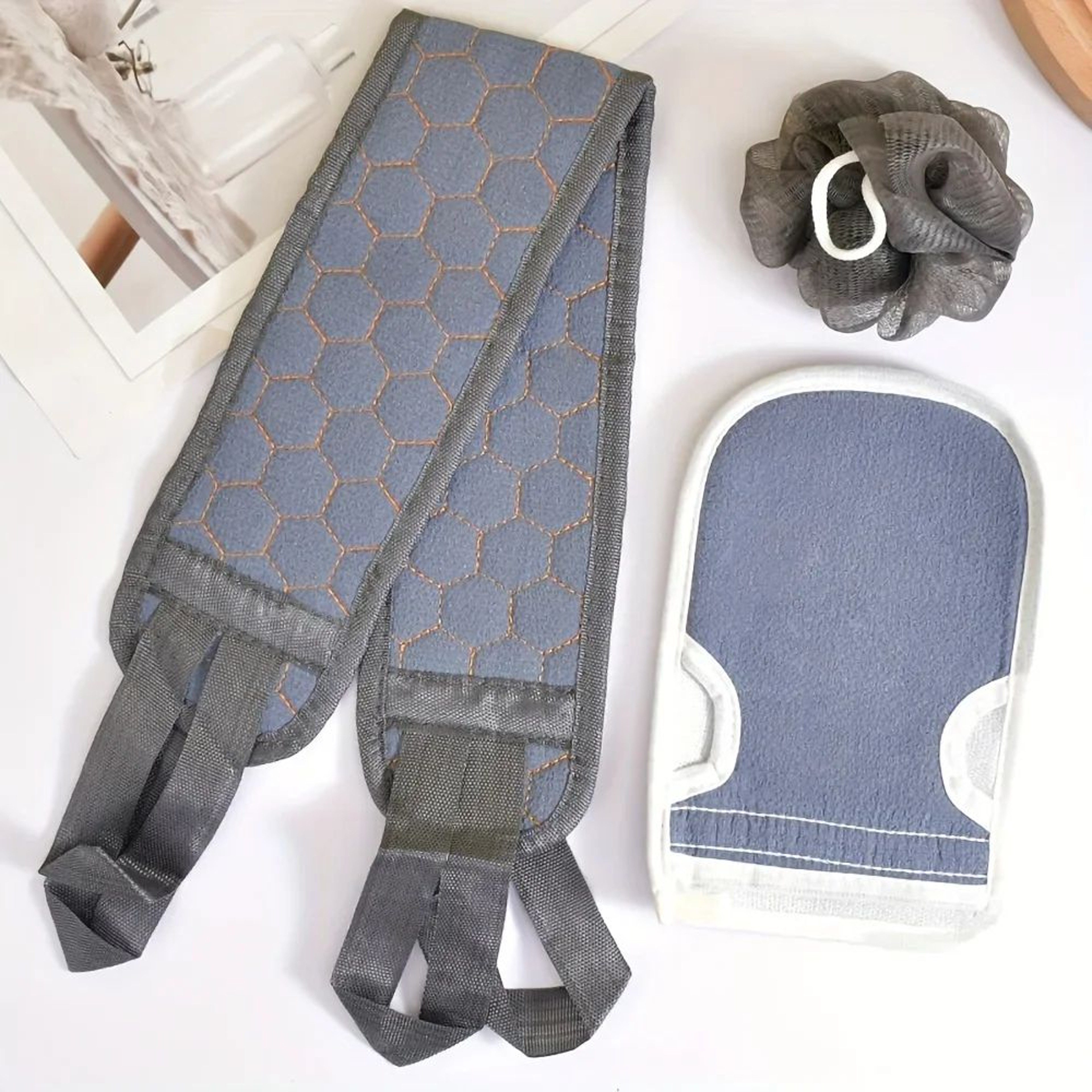 Exfoliating Shower Back Scrubber Bath Belt 4