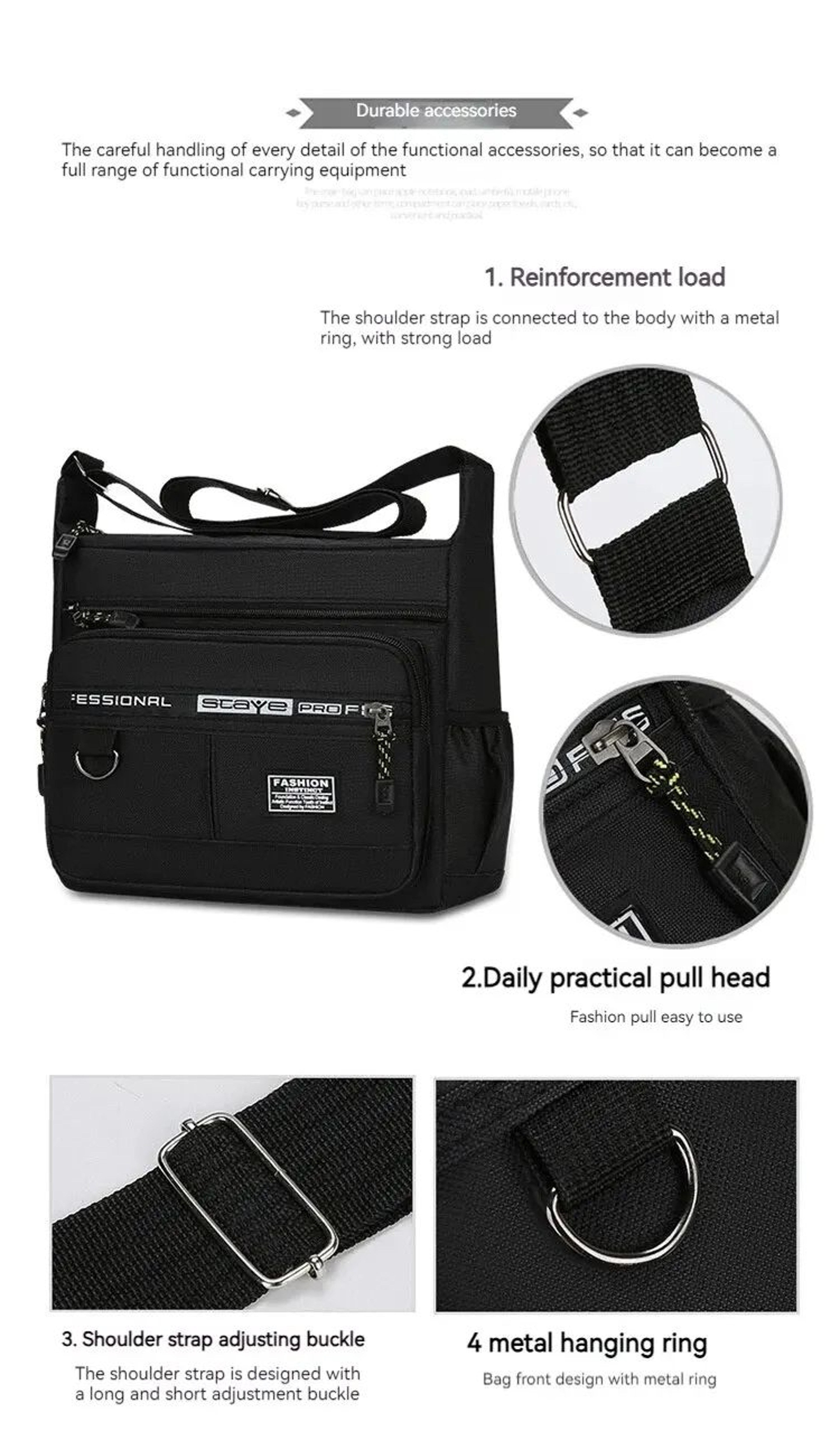 Unisex Single Shoulder Crossbody Bag 5