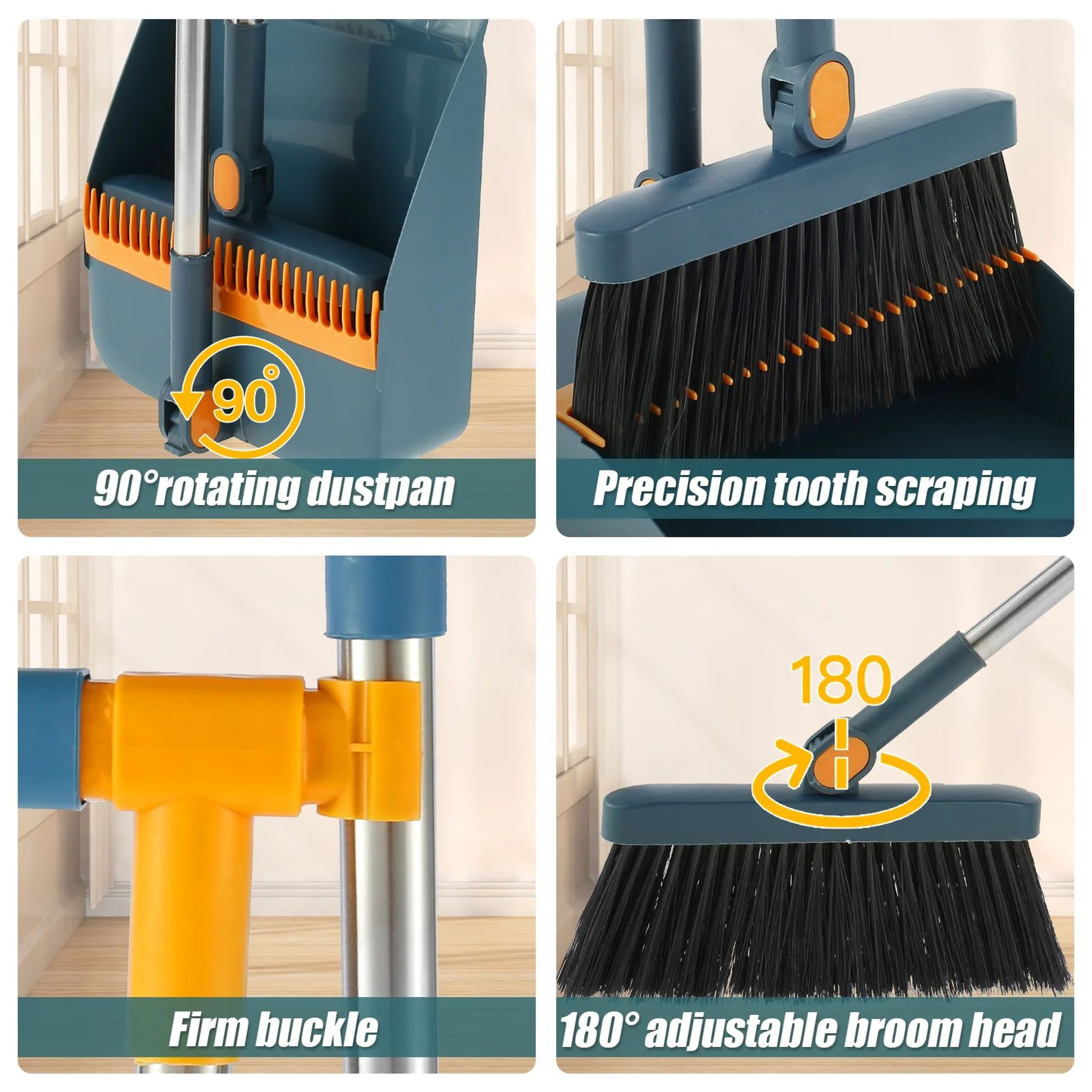 Stainless Steel Broom And Dustpan Set 10