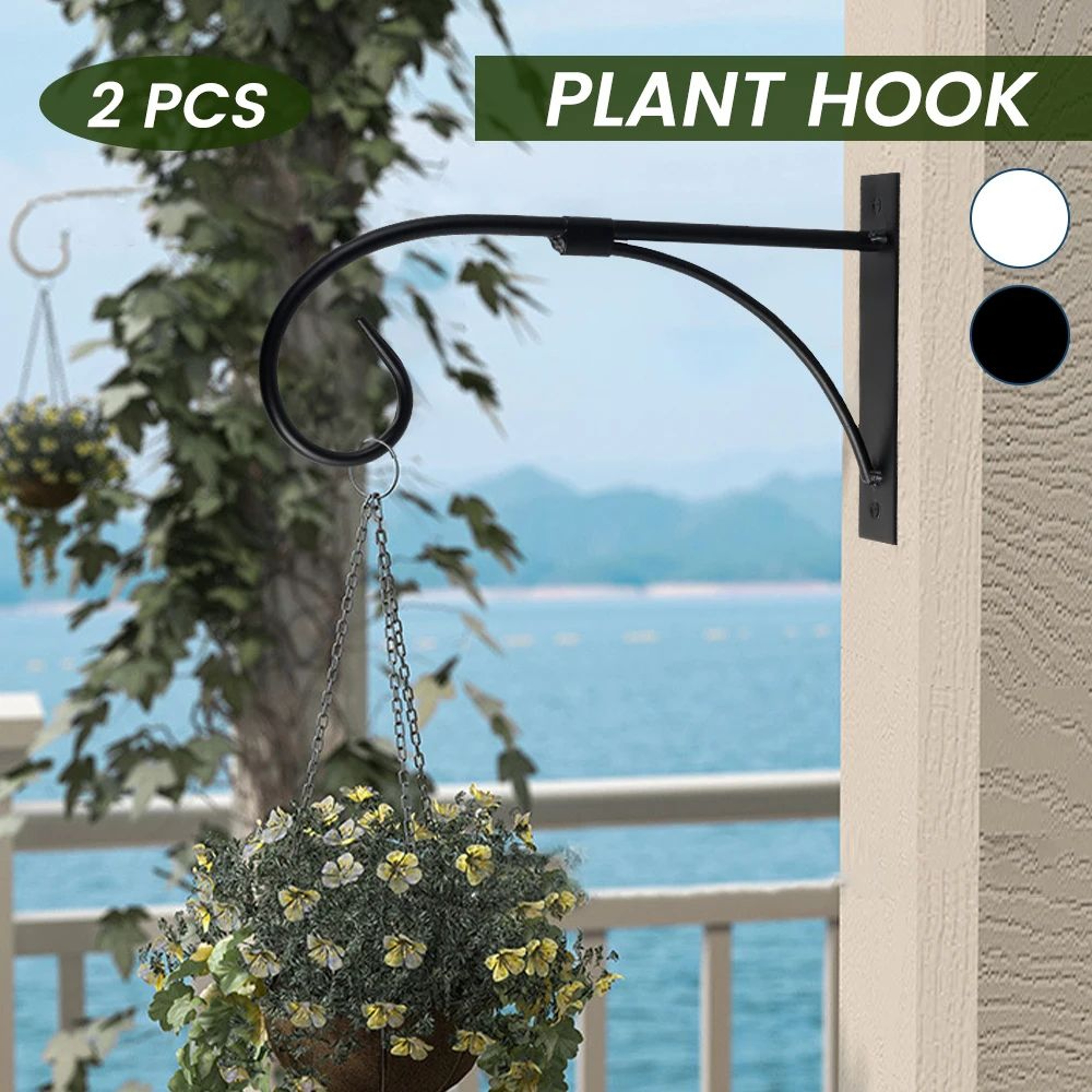 Decorative Iron Hanging Plant Hook Set 1