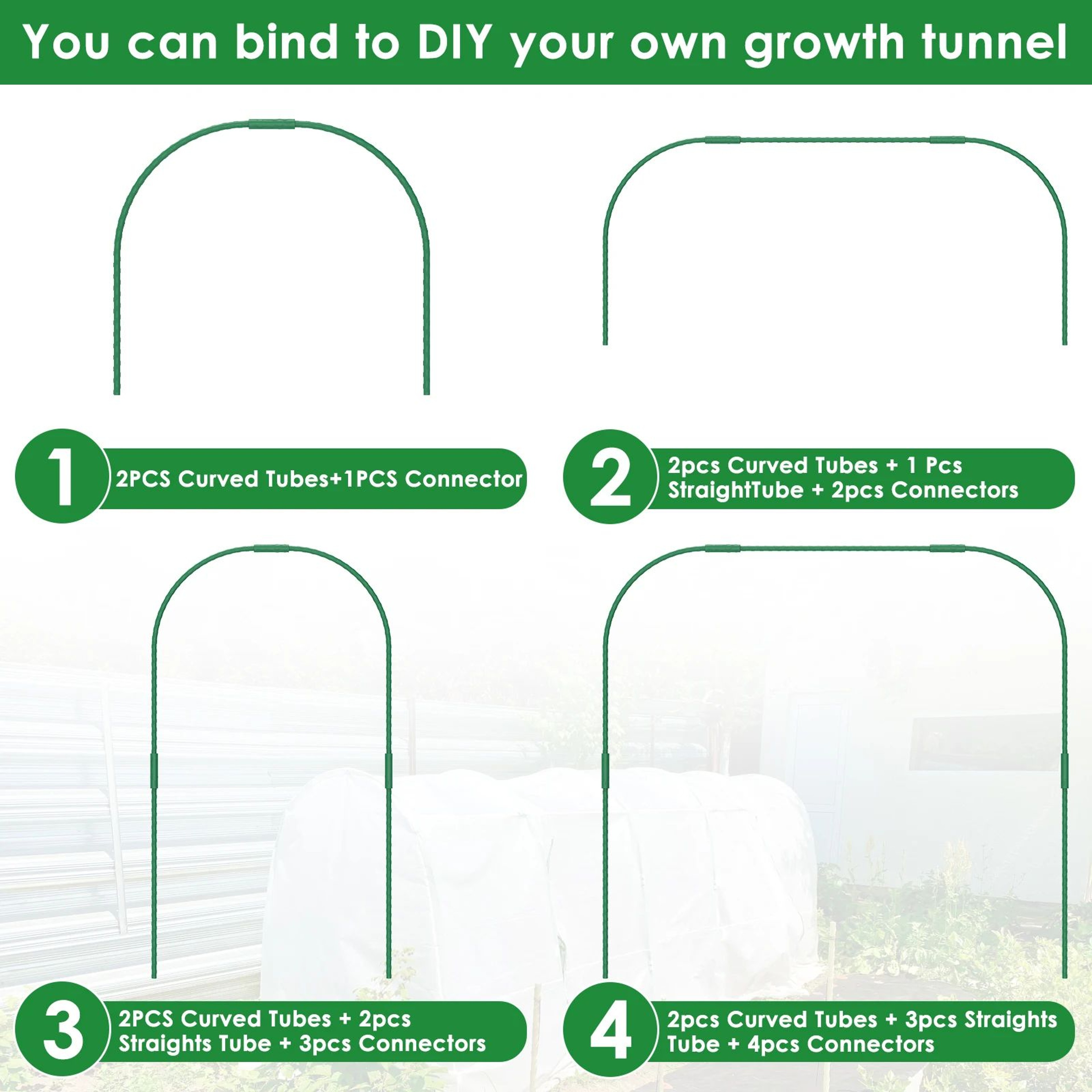Steel Greenhouse Hoop Grow Tunnel Kit 5