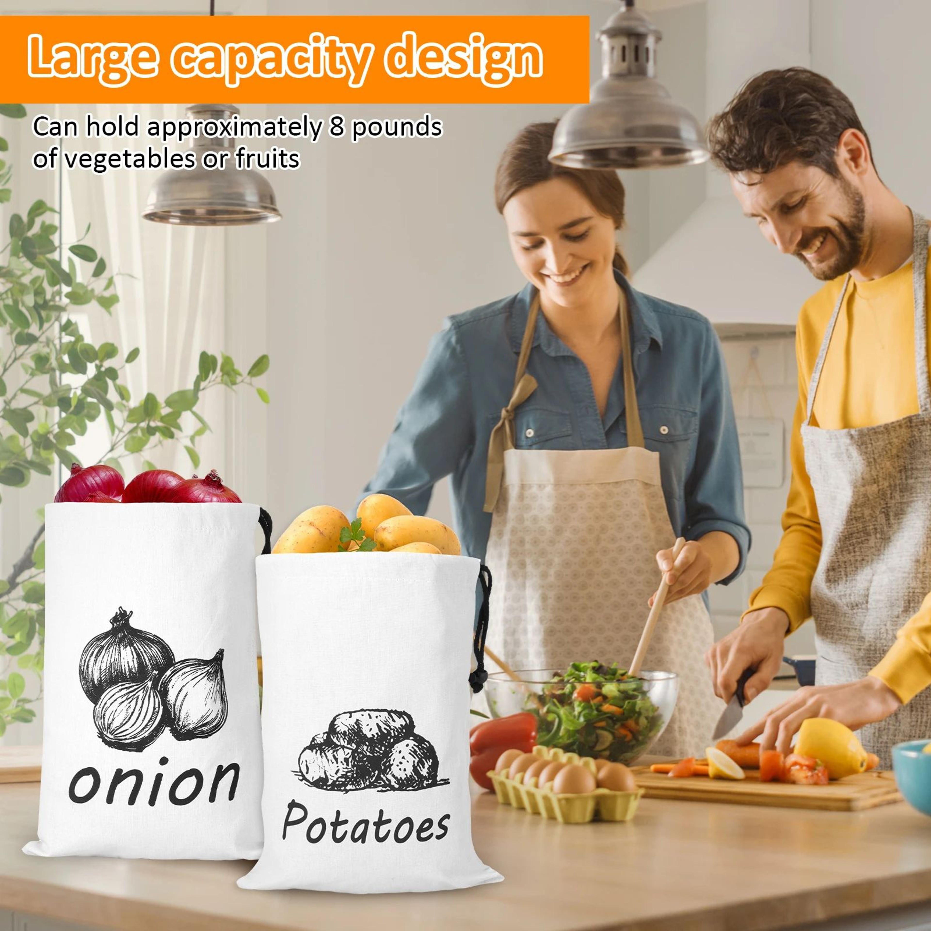 Reusable Potato Onion Storage Bag Set 7