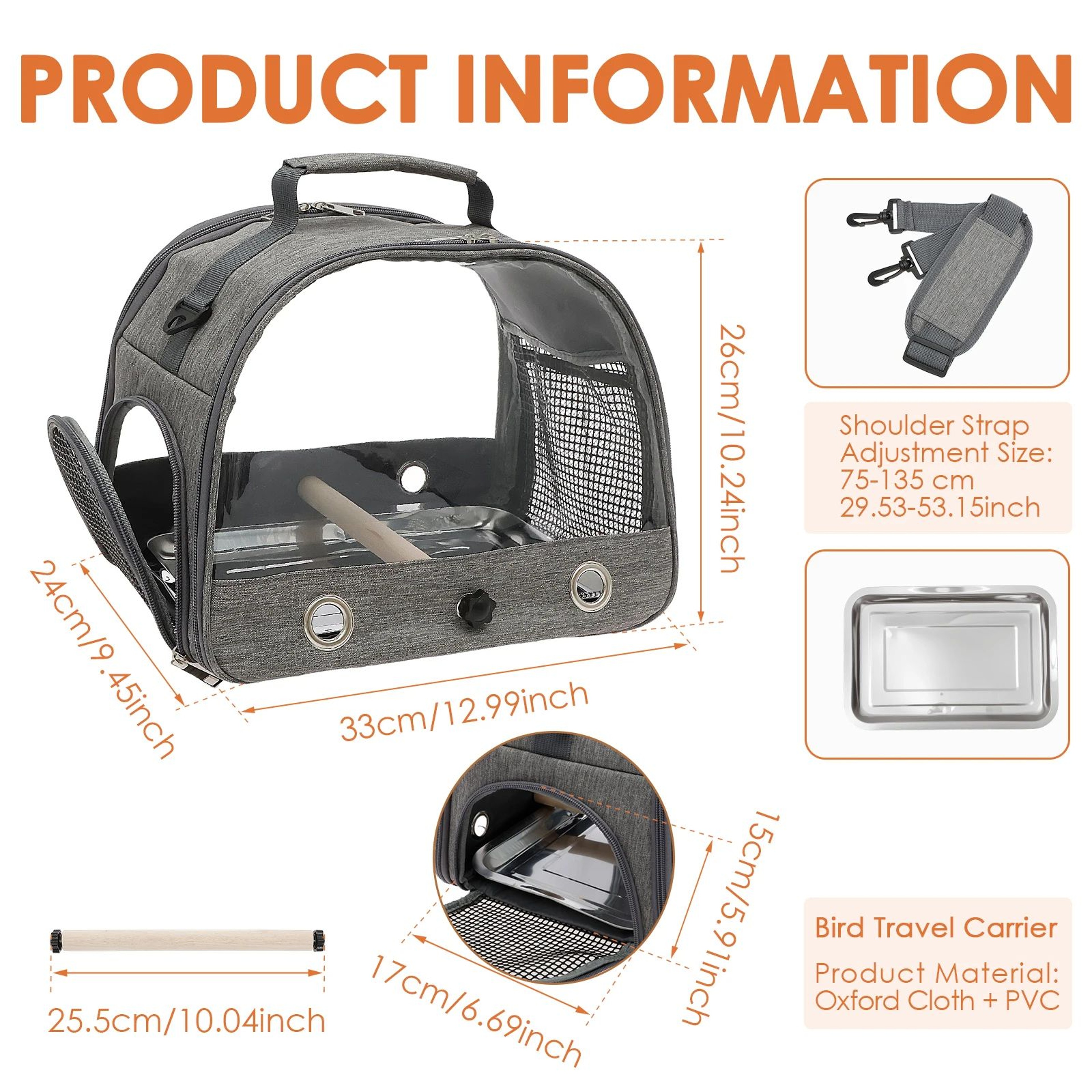 Portable Bird Carrier Backpack 8