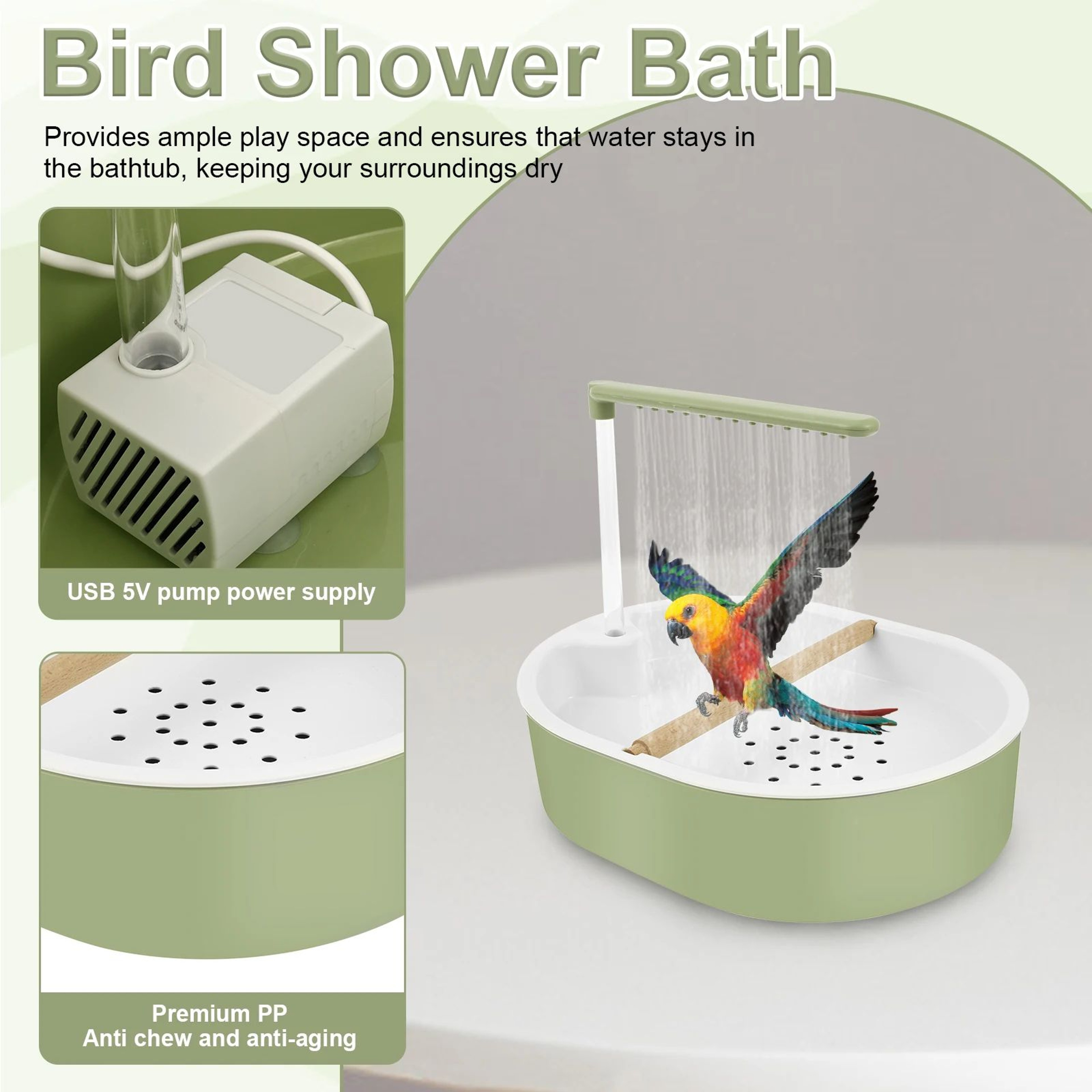 Automatic Bird Bath Fountain 3
