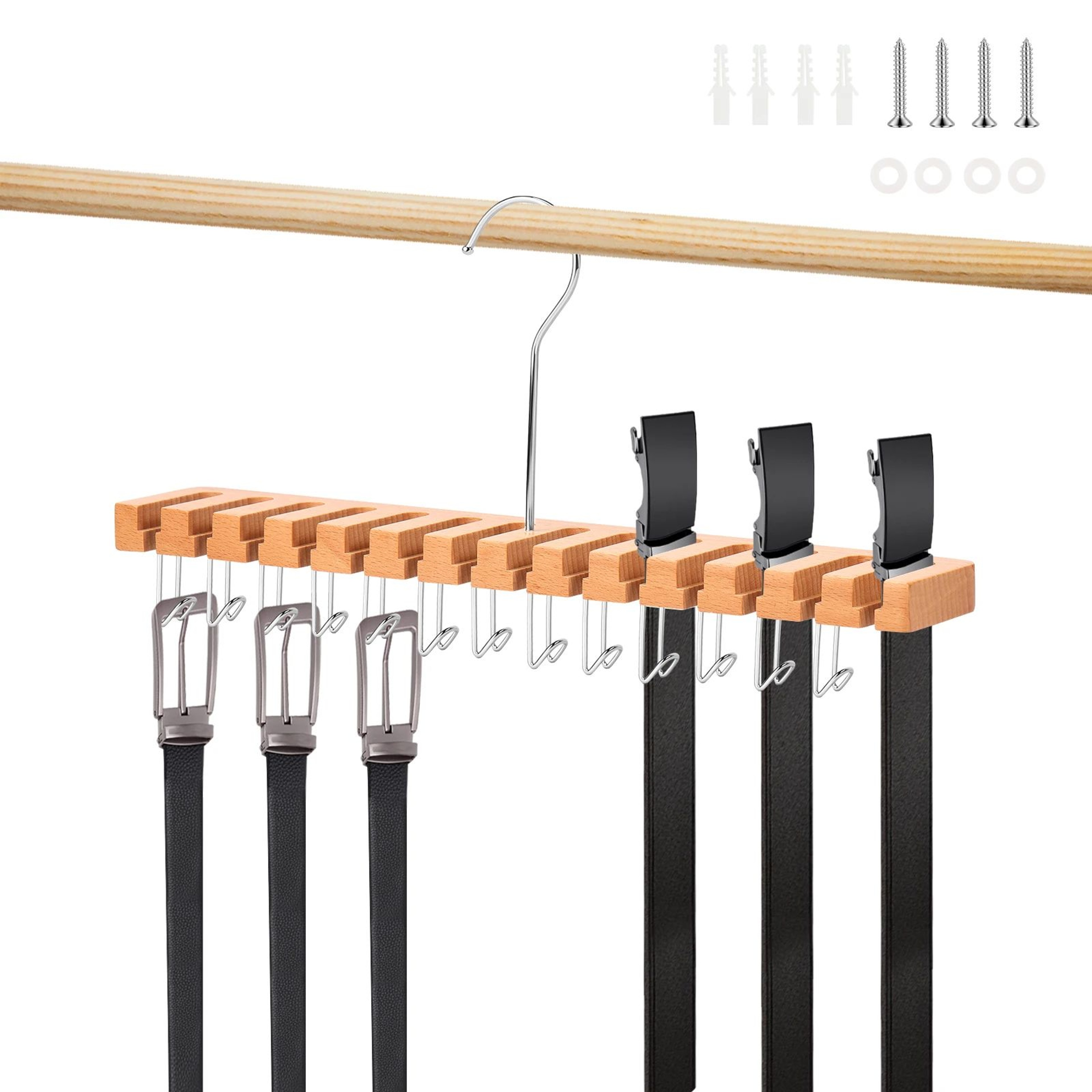 Wooden Belt And Tie Hanger 0