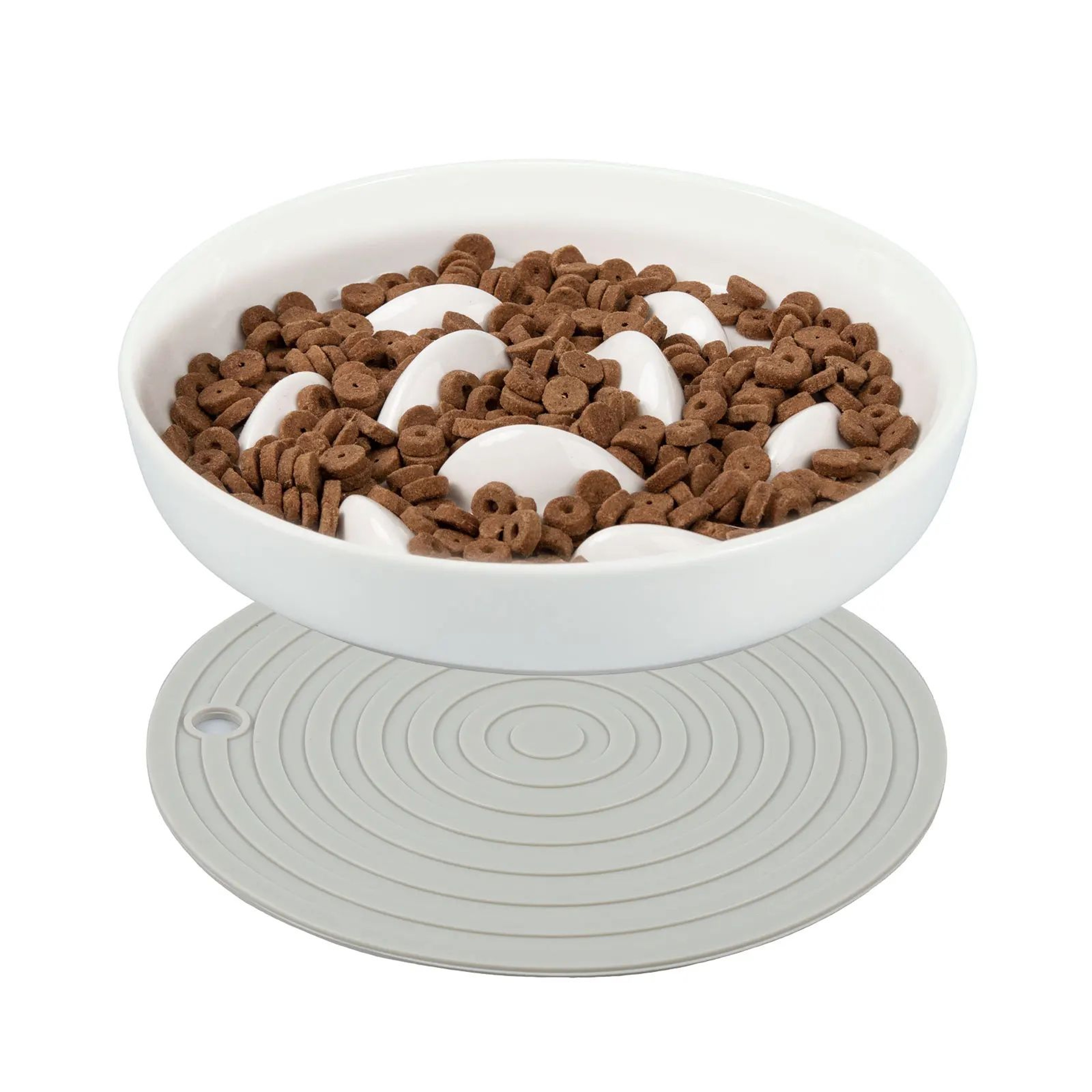 Cat Slow Feeder Ceramic Bowl 12