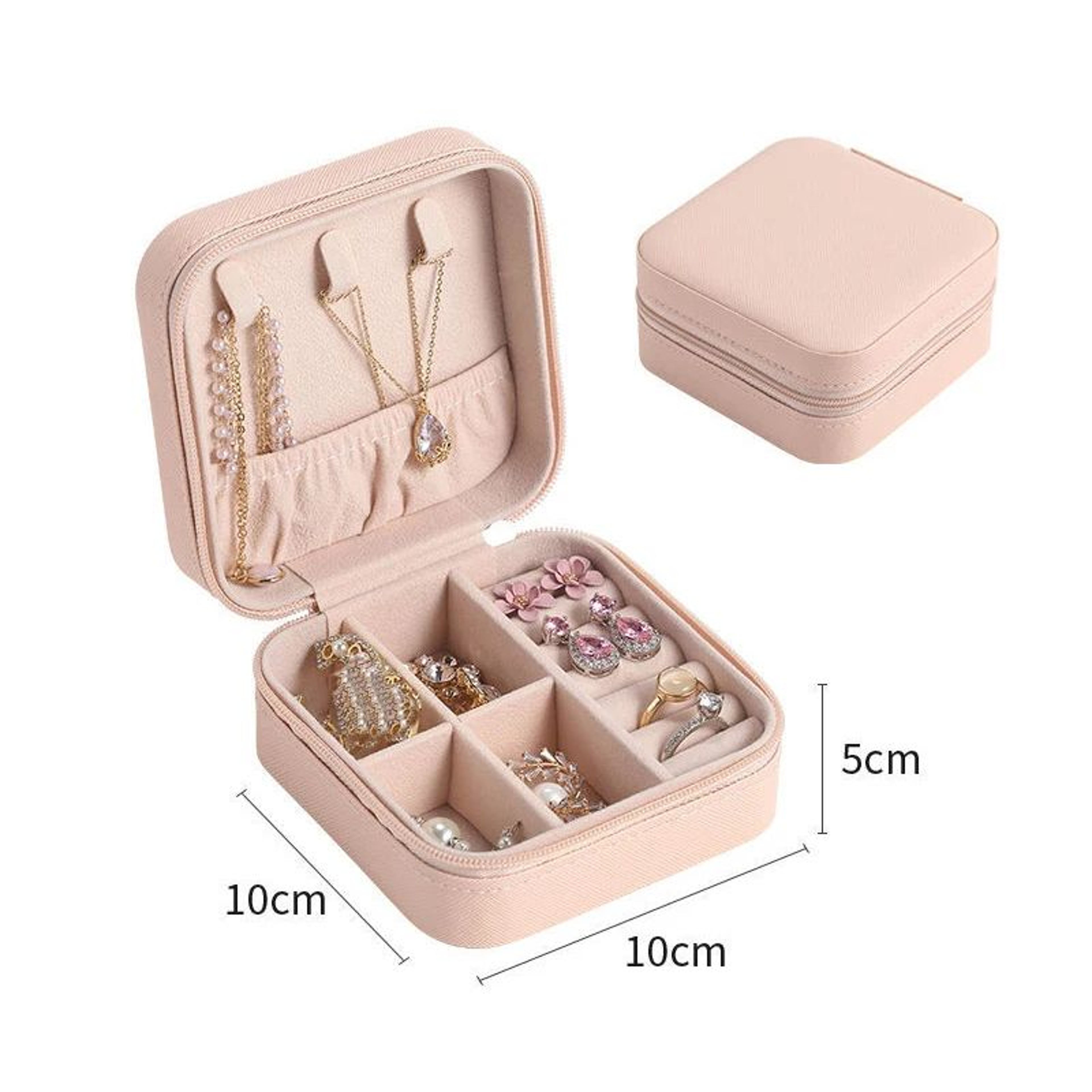 Double Layer Wooden Jewelry Box 12