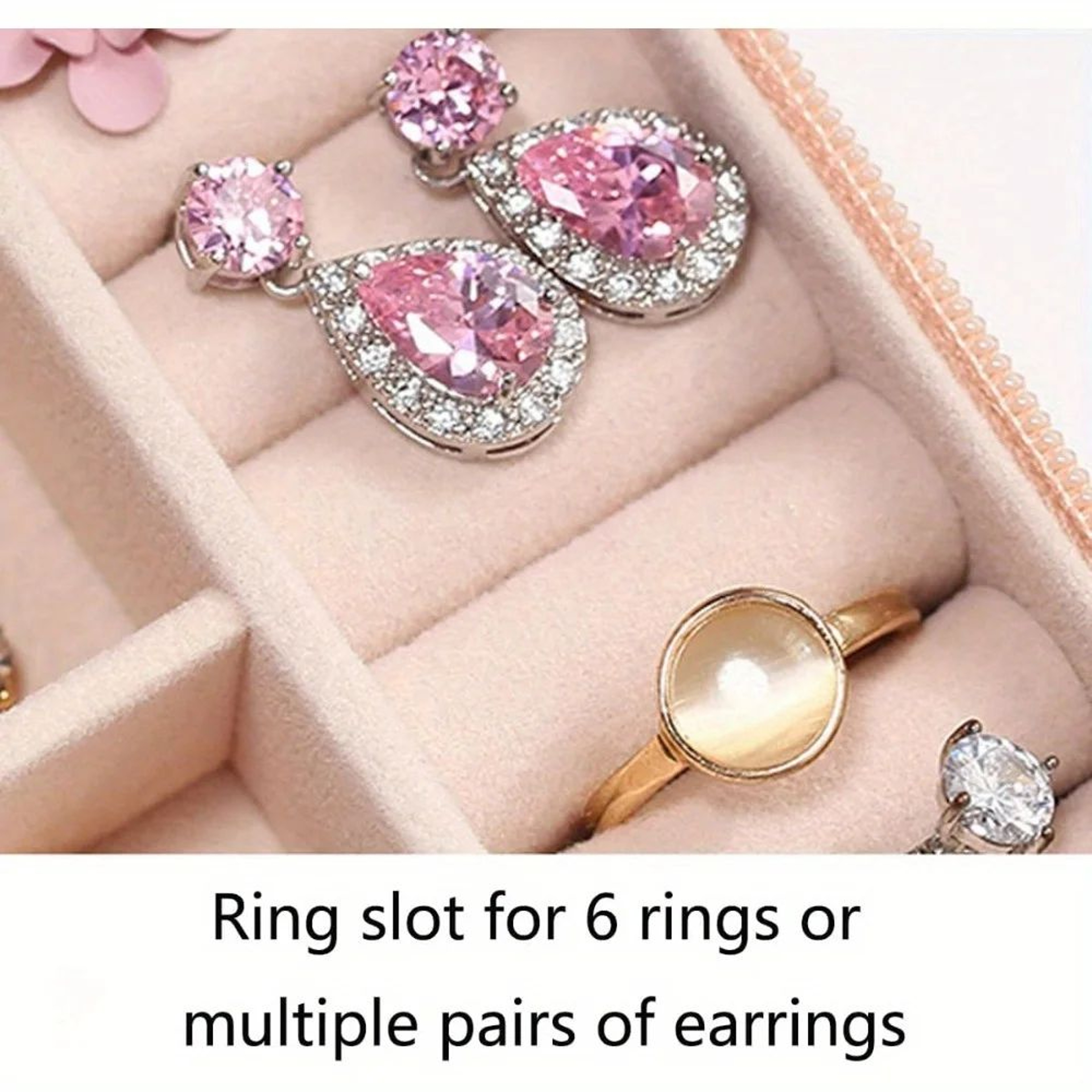 Mini Pink Jewelry Storage Box Set 4