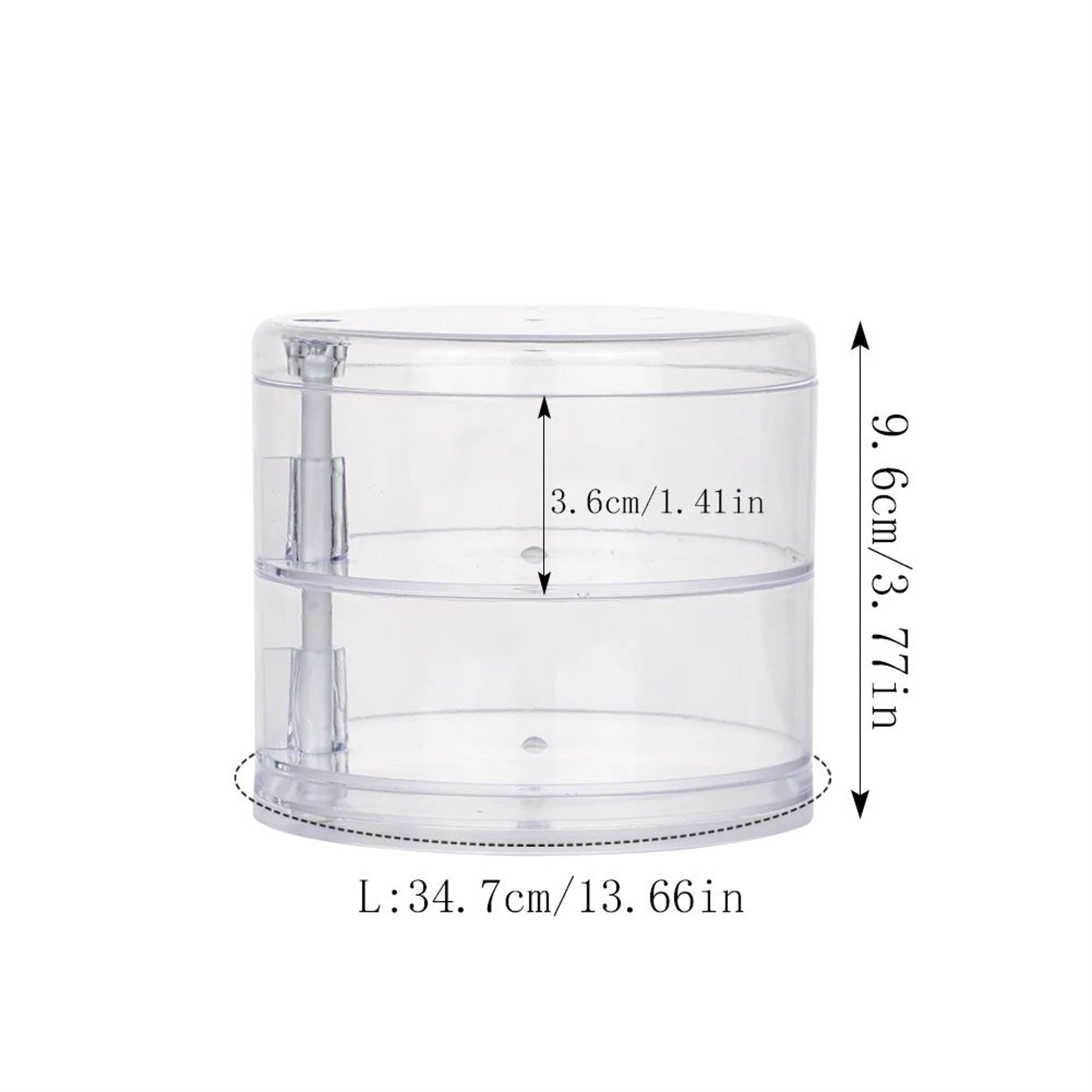 Rotating 360 Jewelry And Makeup Organizer Box 8