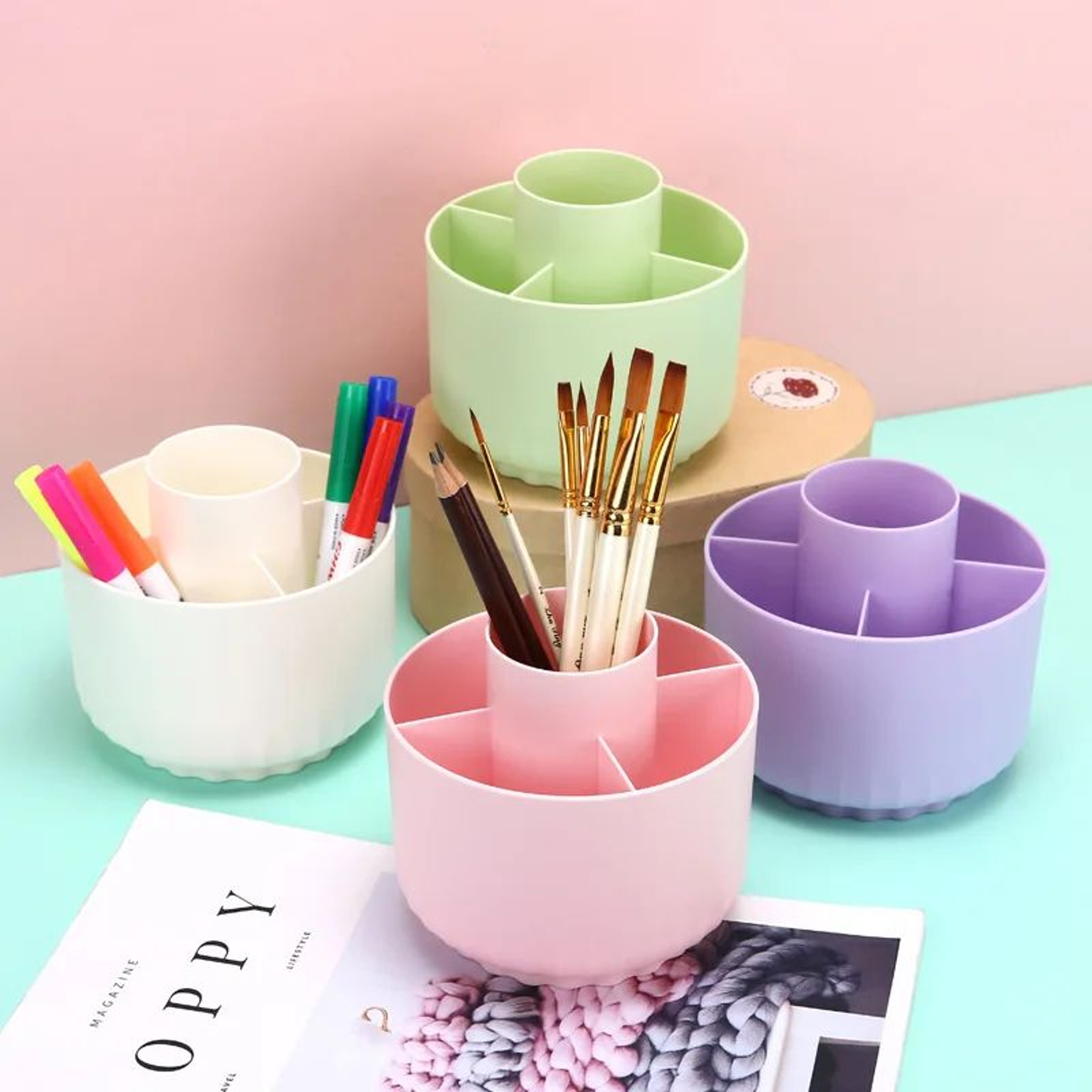INSStyle 360 Rotating Pen Holder Desktop Organizer 1