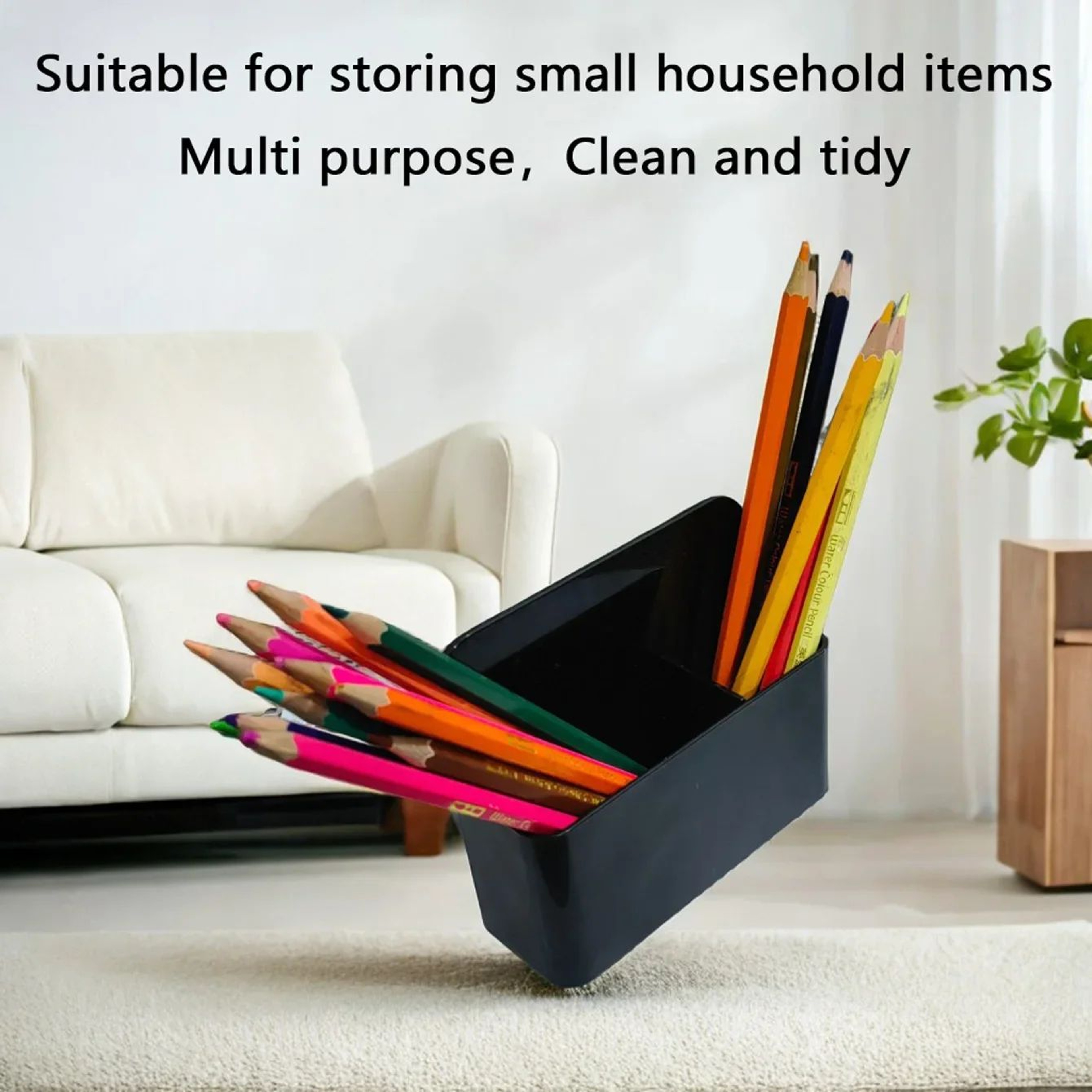 Magnetic Mini Pen And Chalk Holder With MultiSection Storage 3