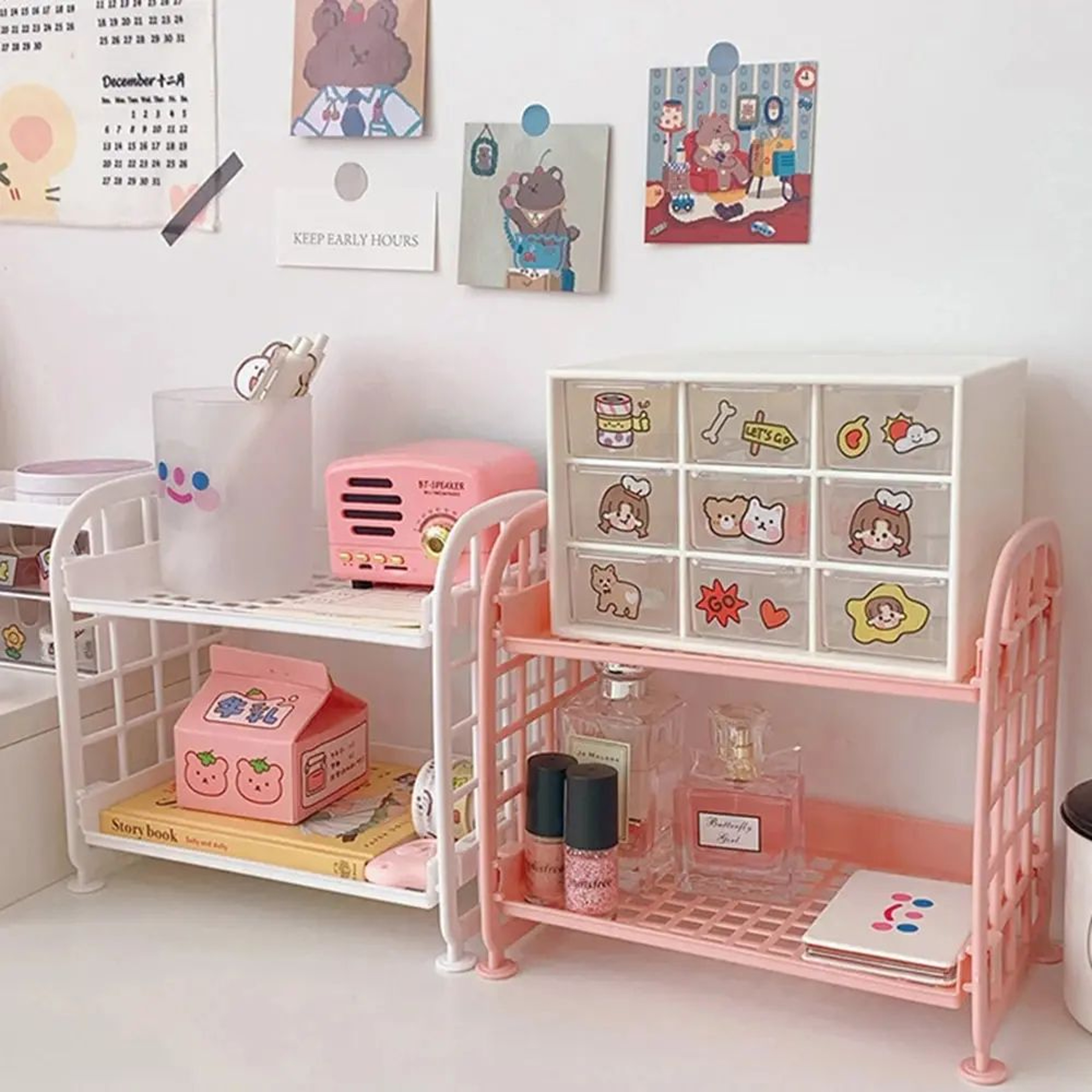 High Appearance Horizontal MultiTier Desktop Storage Shelf 0