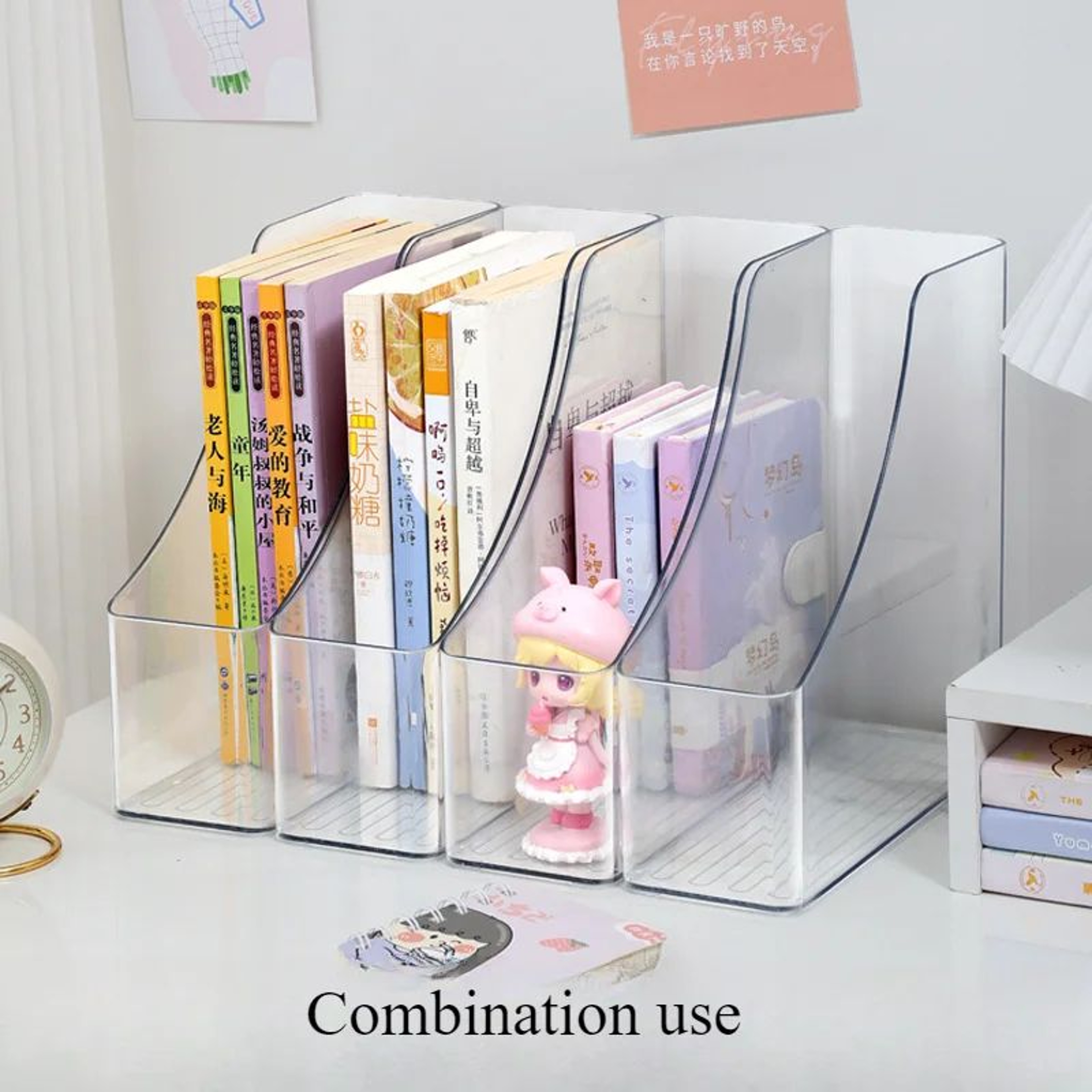 A4 Transparent Acrylic Vertical Desktop Organizer Shelf 0