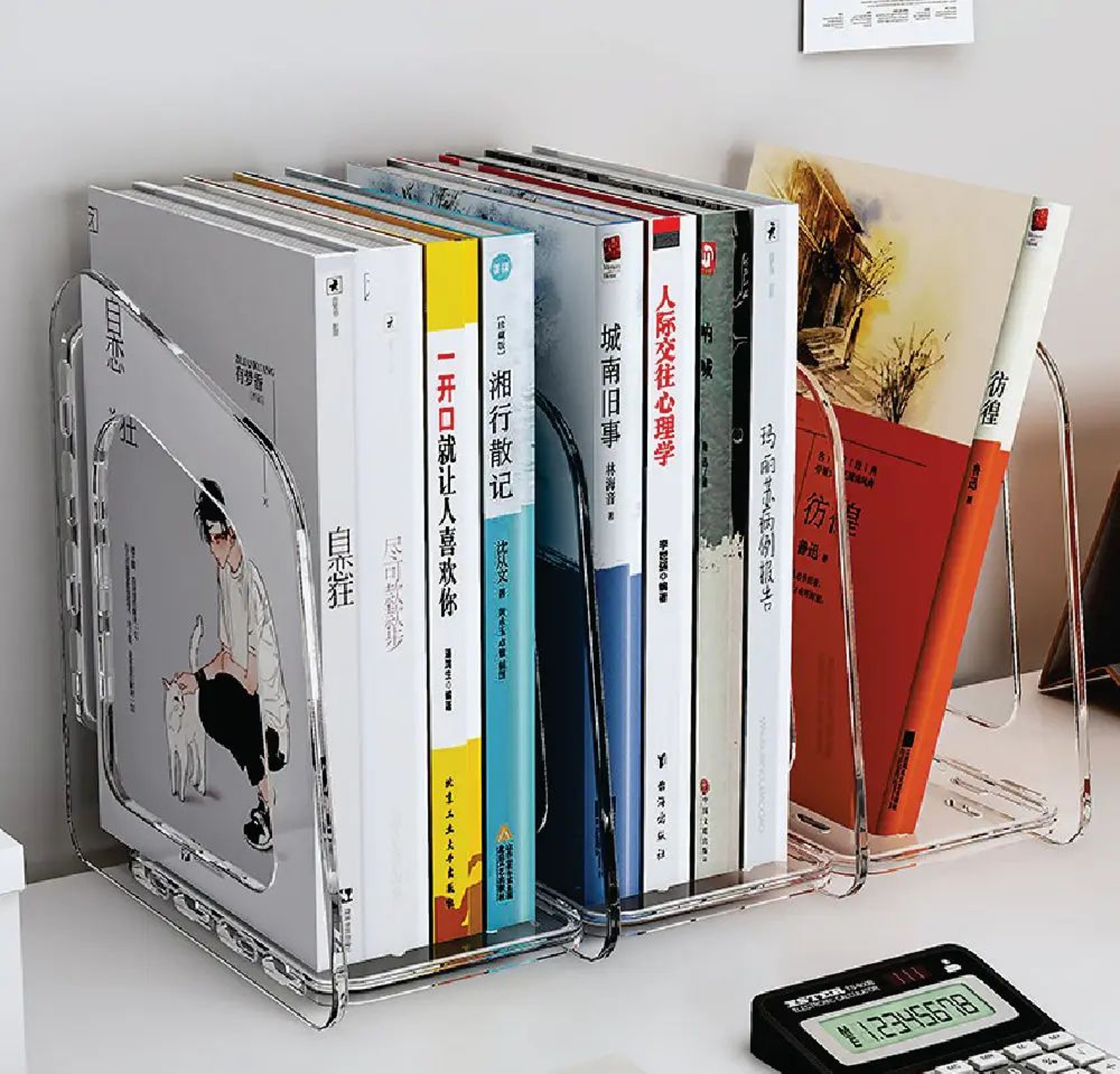 A4 Transparent Acrylic Vertical Desktop Organizer Shelf 6