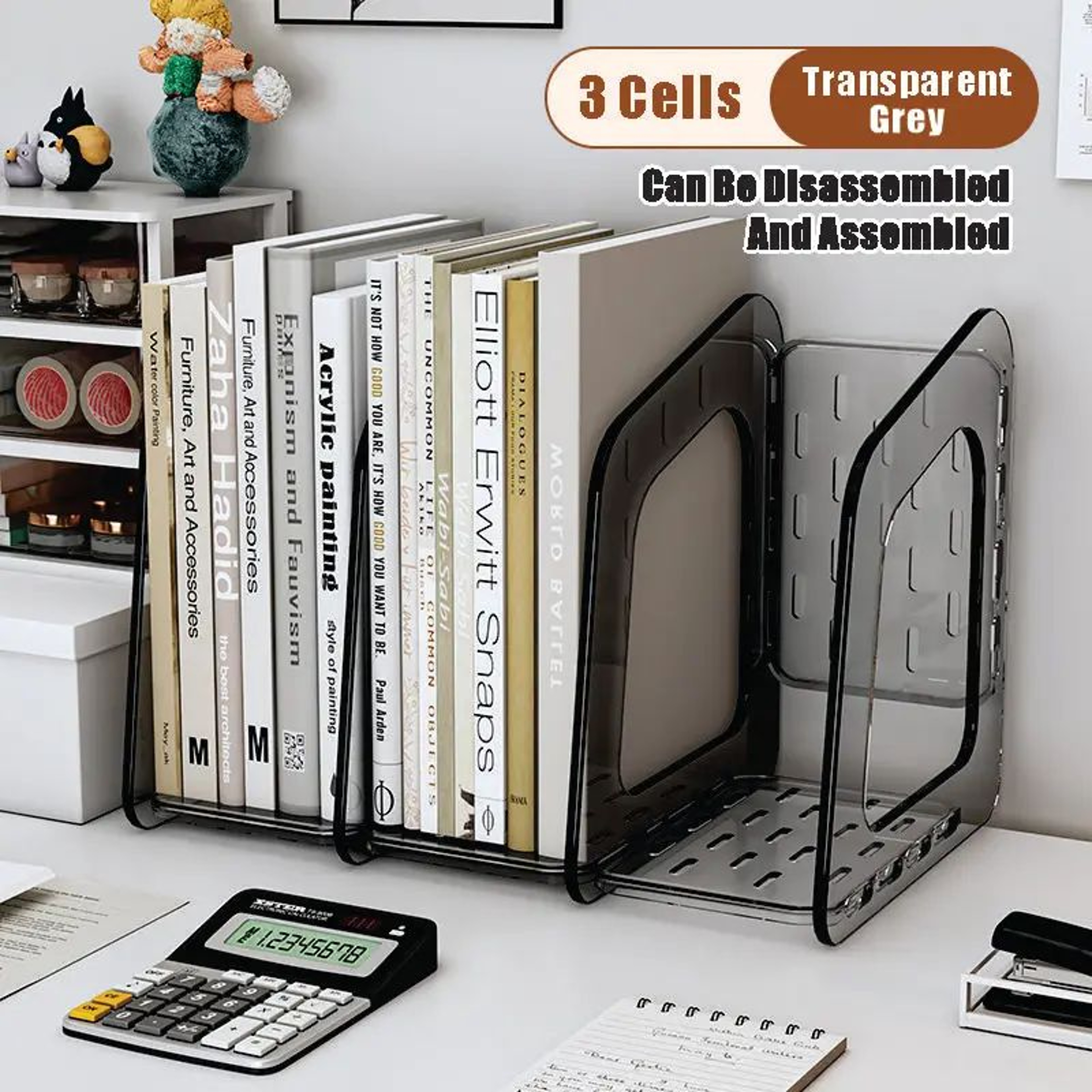 A4 Transparent Acrylic Vertical Desktop Organizer Shelf 13