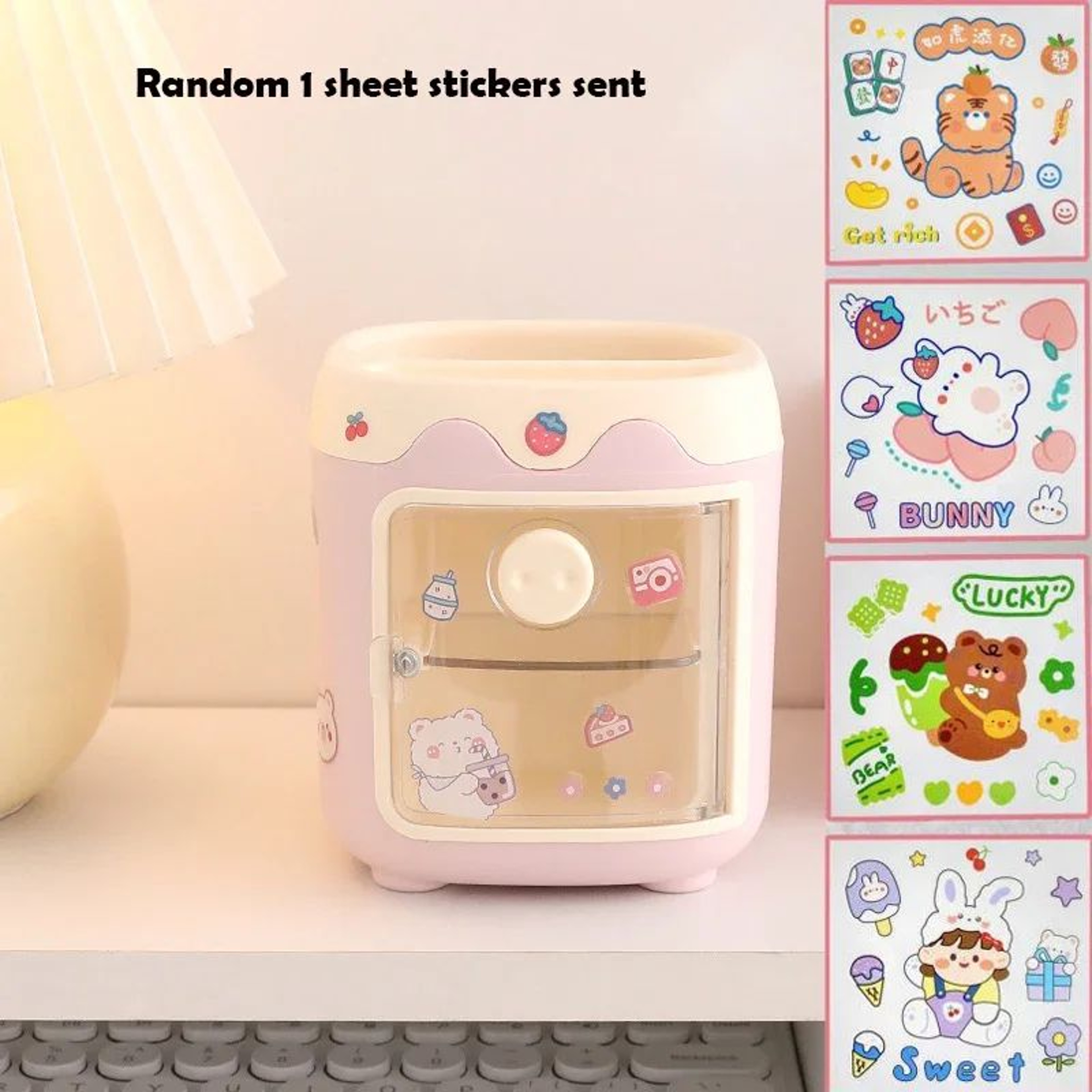 Kawaii Large Desktop Pen Holder And Multifunction Organizer 8