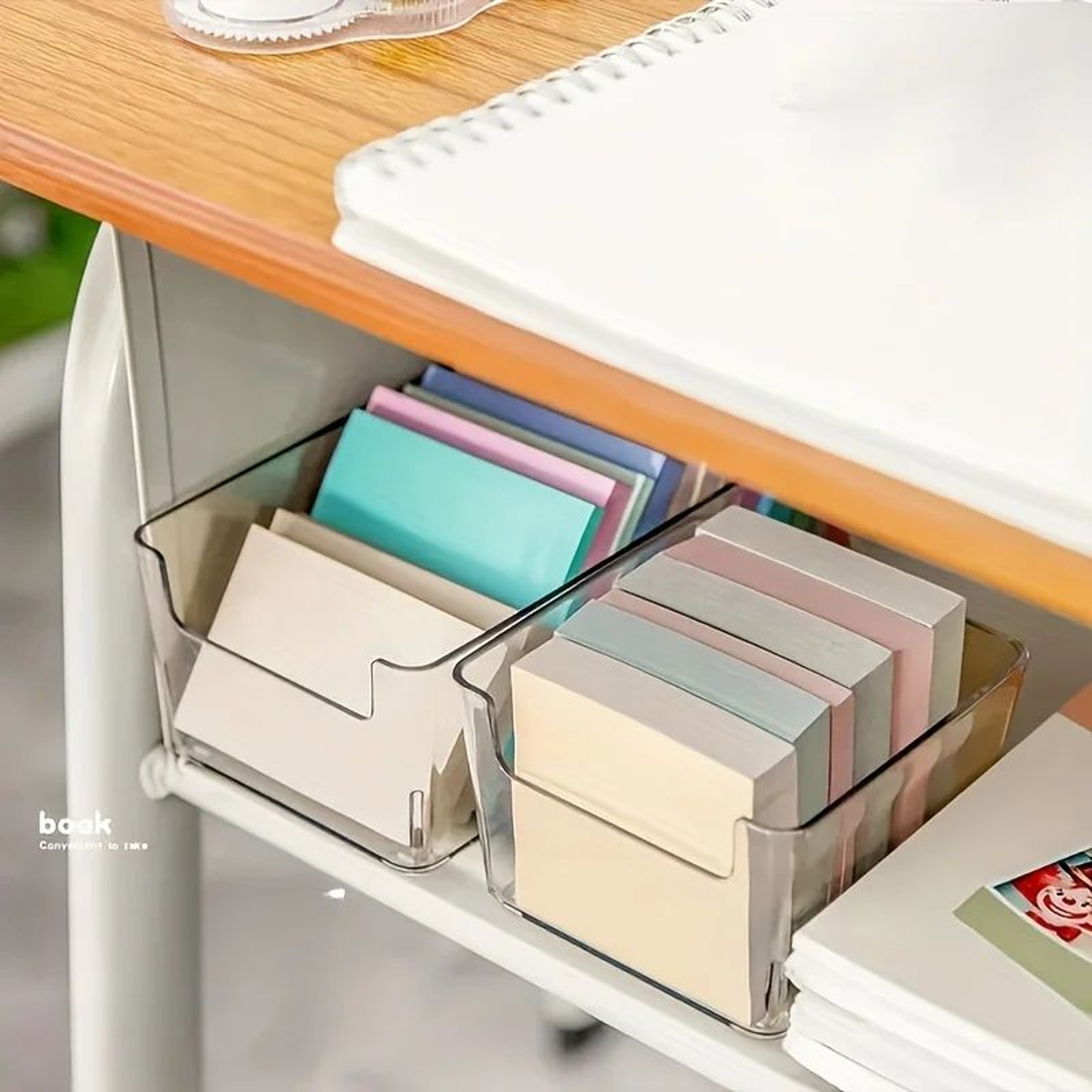 Clear Acrylic Sticky Note Holder Desktop Organizer 4
