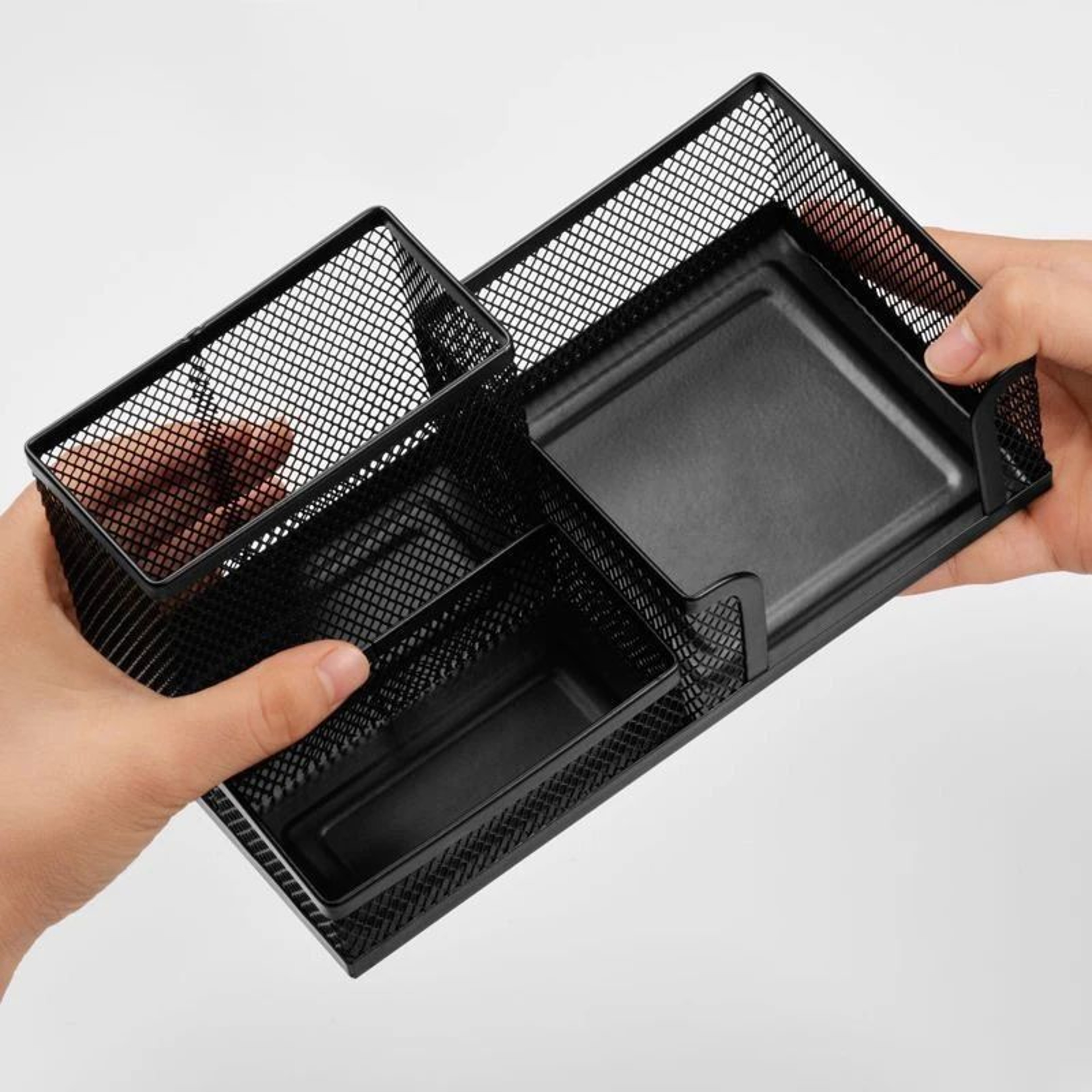 Creative Metal 3Grid Desk Organizer Pen  File Holder 1
