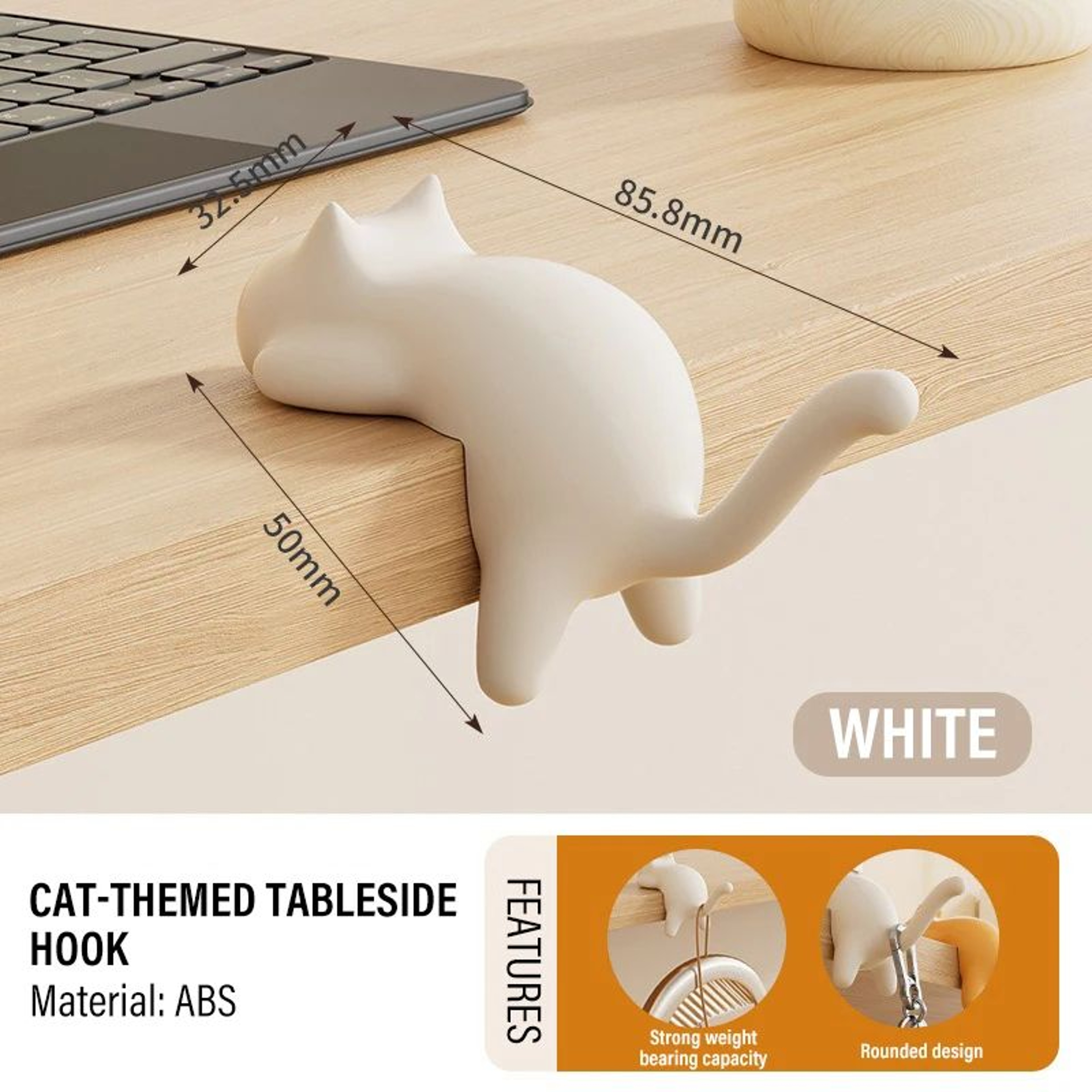 Cute Cat Table Keychain Hook Holder 12