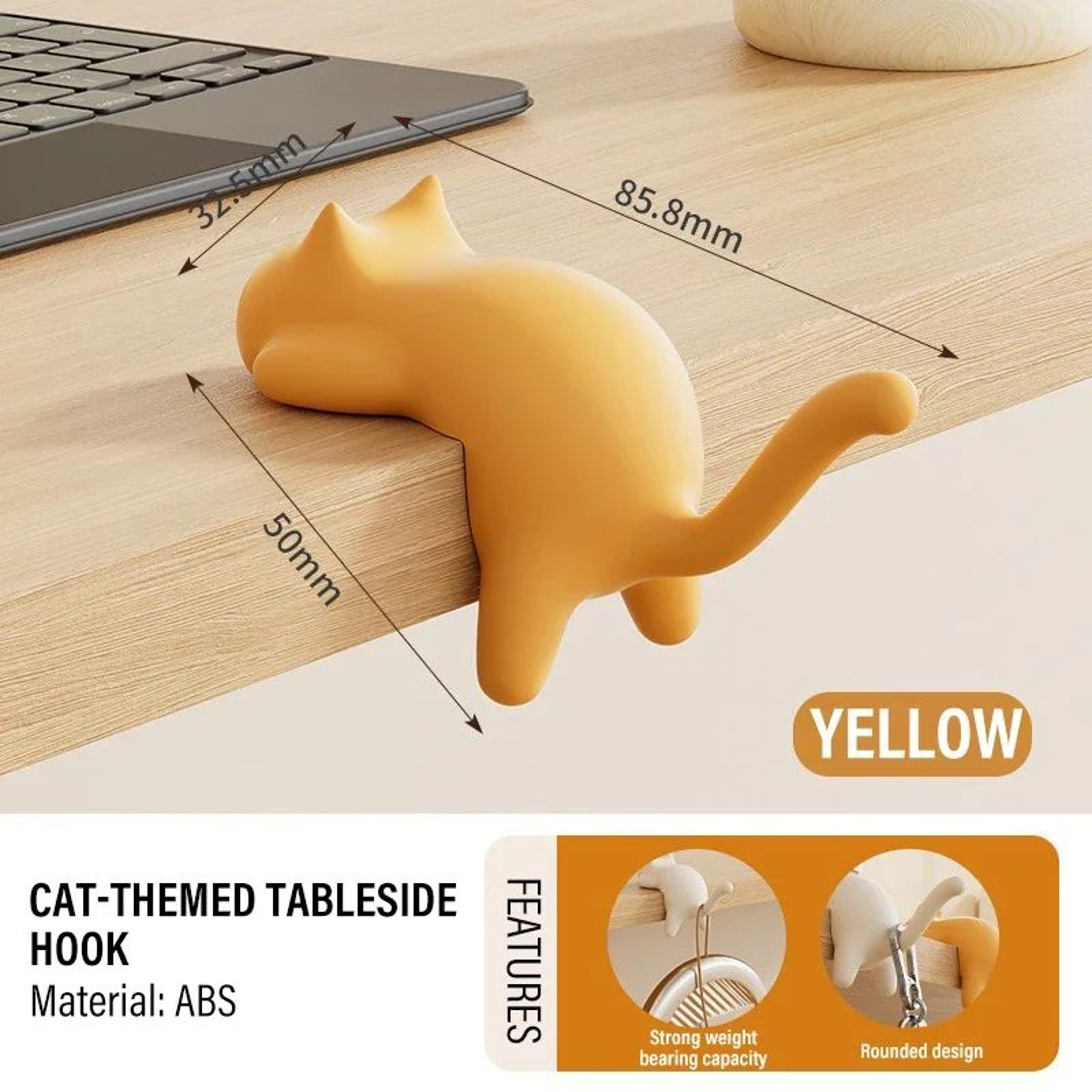 Cute Cat Table Keychain Hook Holder 13