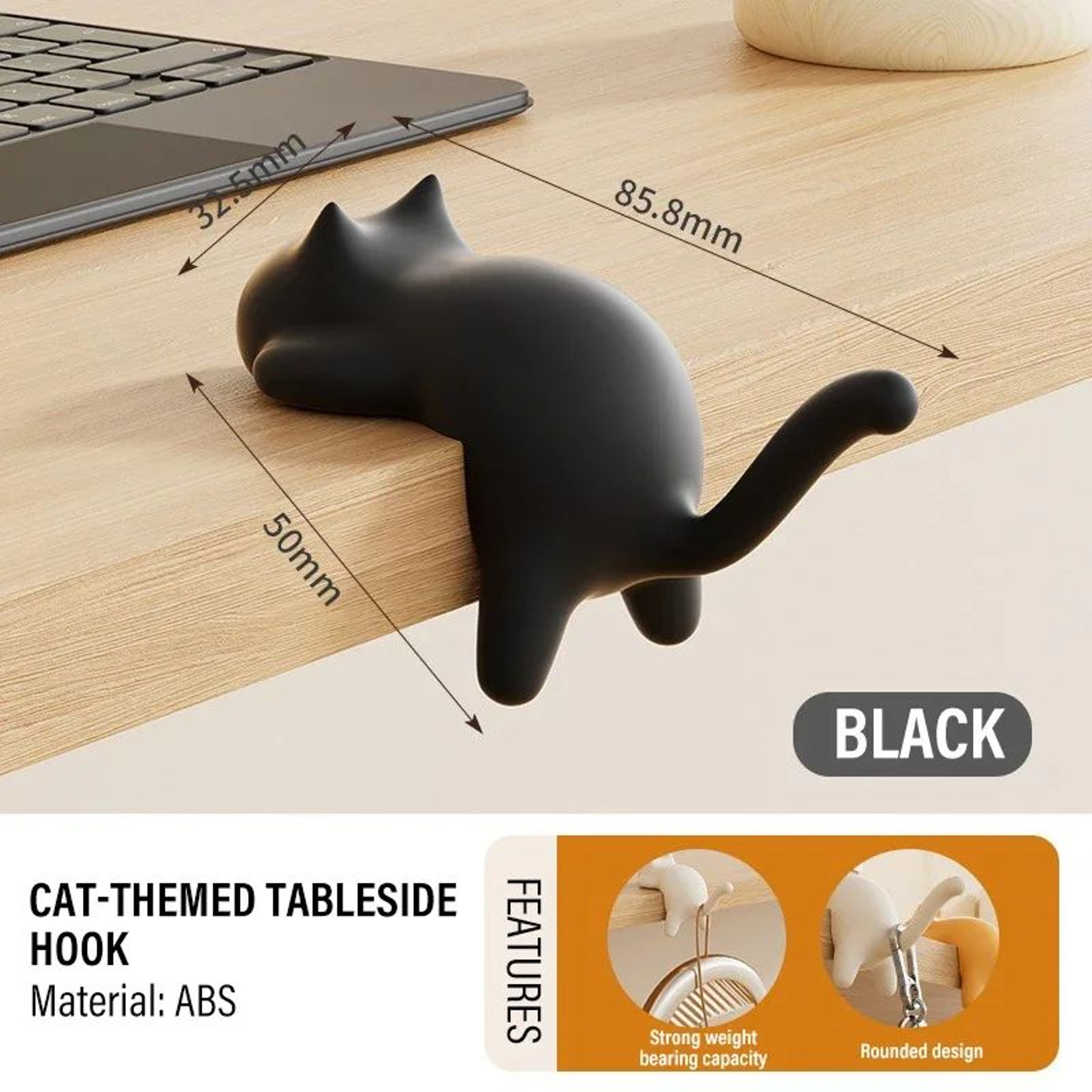 Cute Cat Table Keychain Hook Holder 11