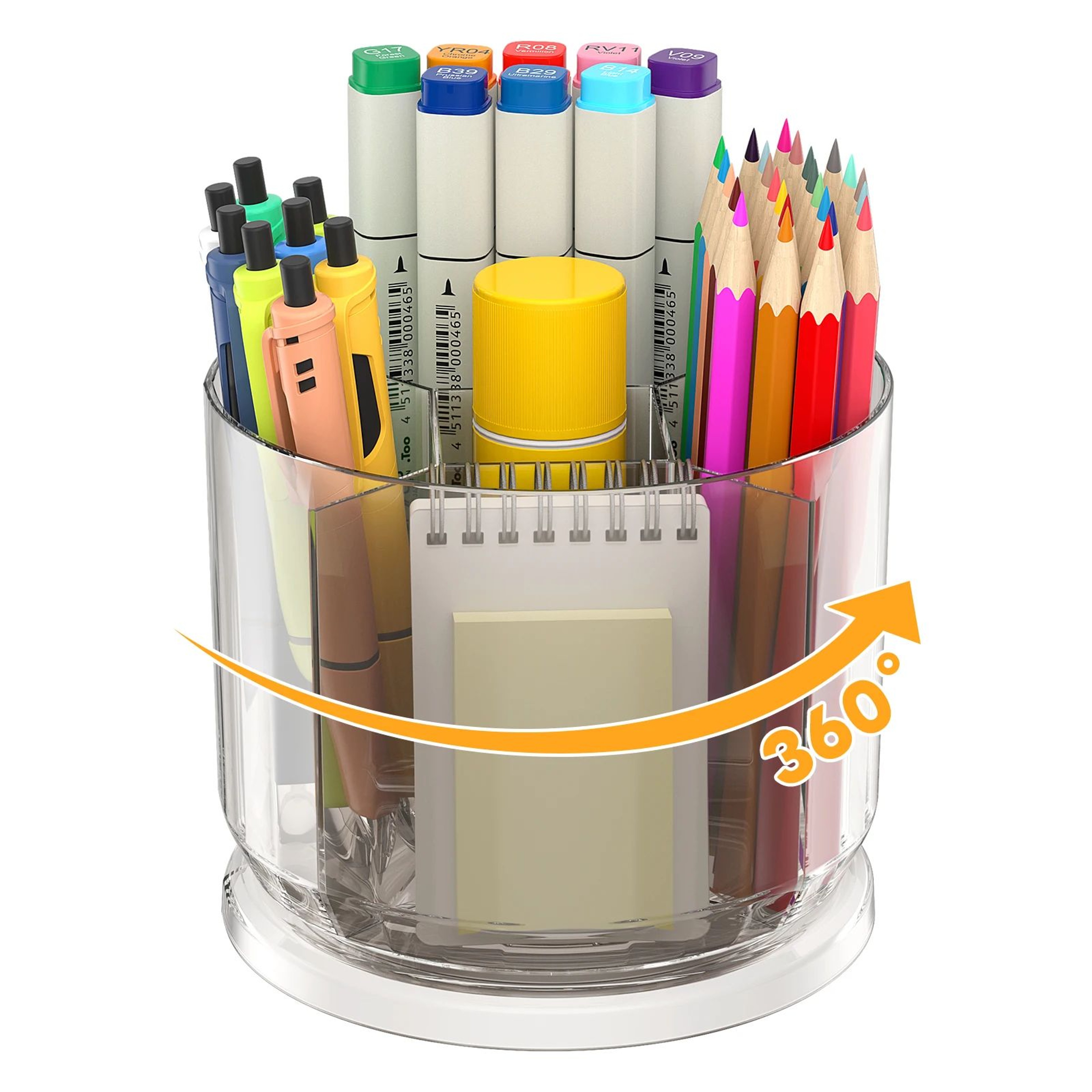360 Rotating Makeup Brush And Desk Organizer 0