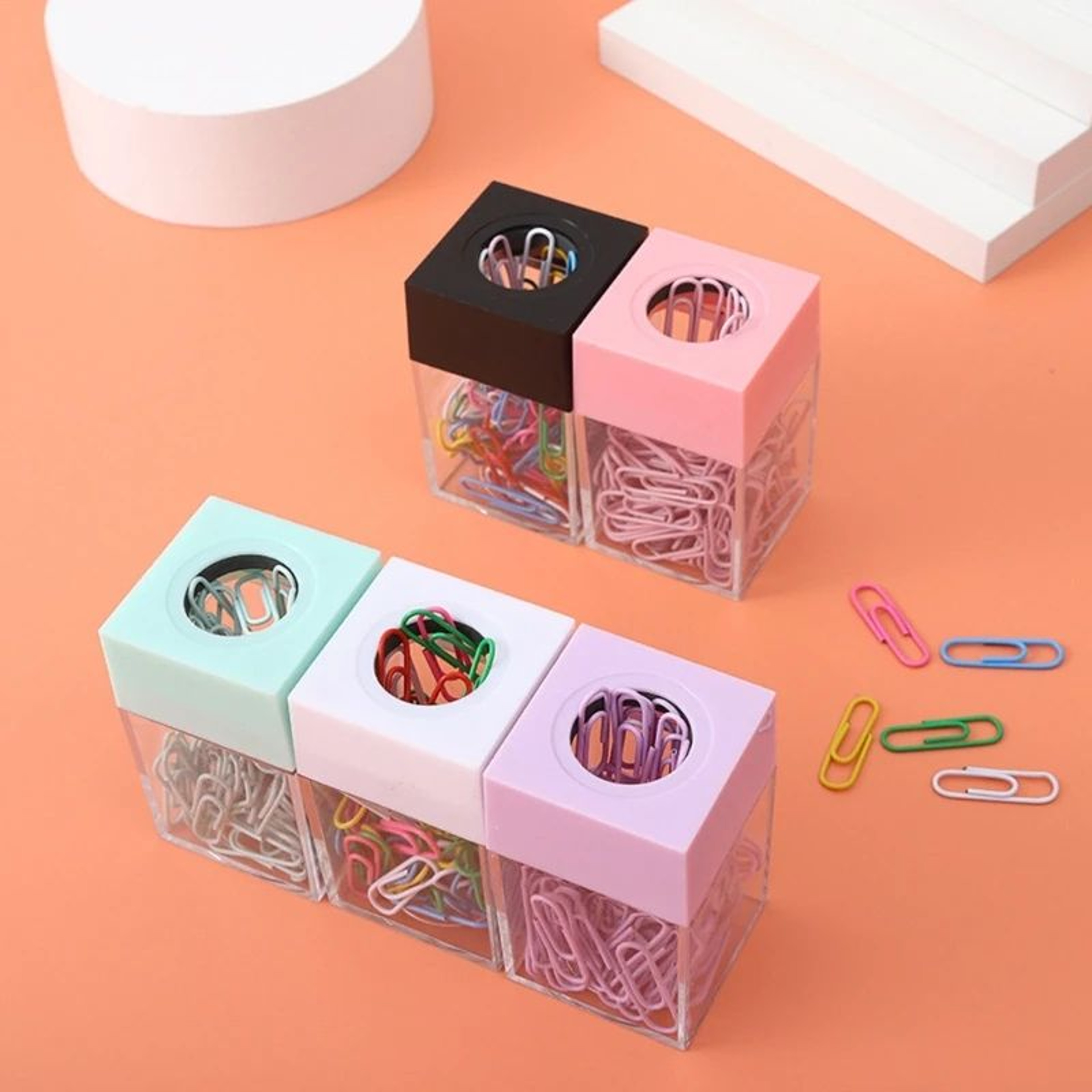 Magnetic Paper Clip Holder Desk Organizer 0