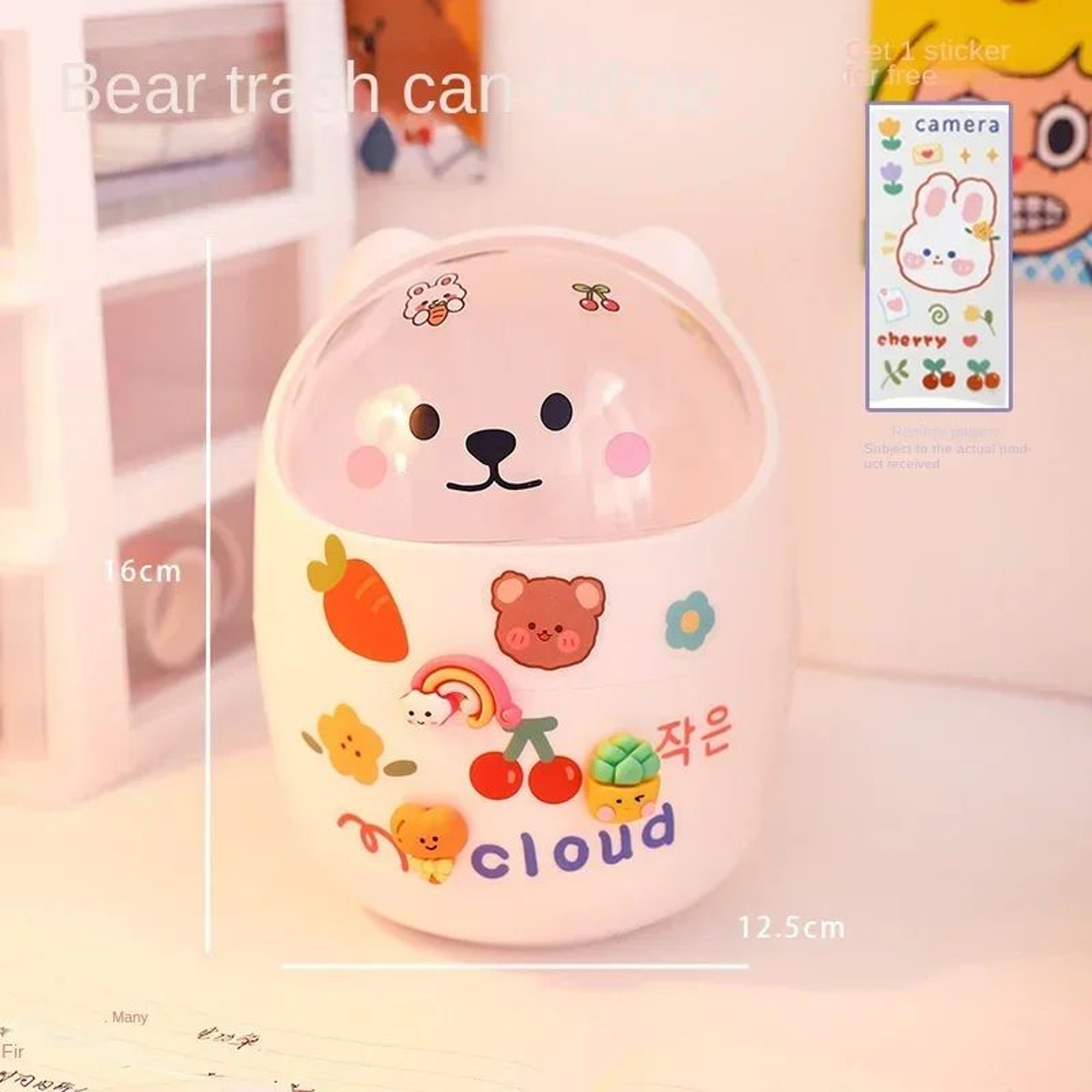 Kawaii Acrylic Desk Organizer Pen Holder 16