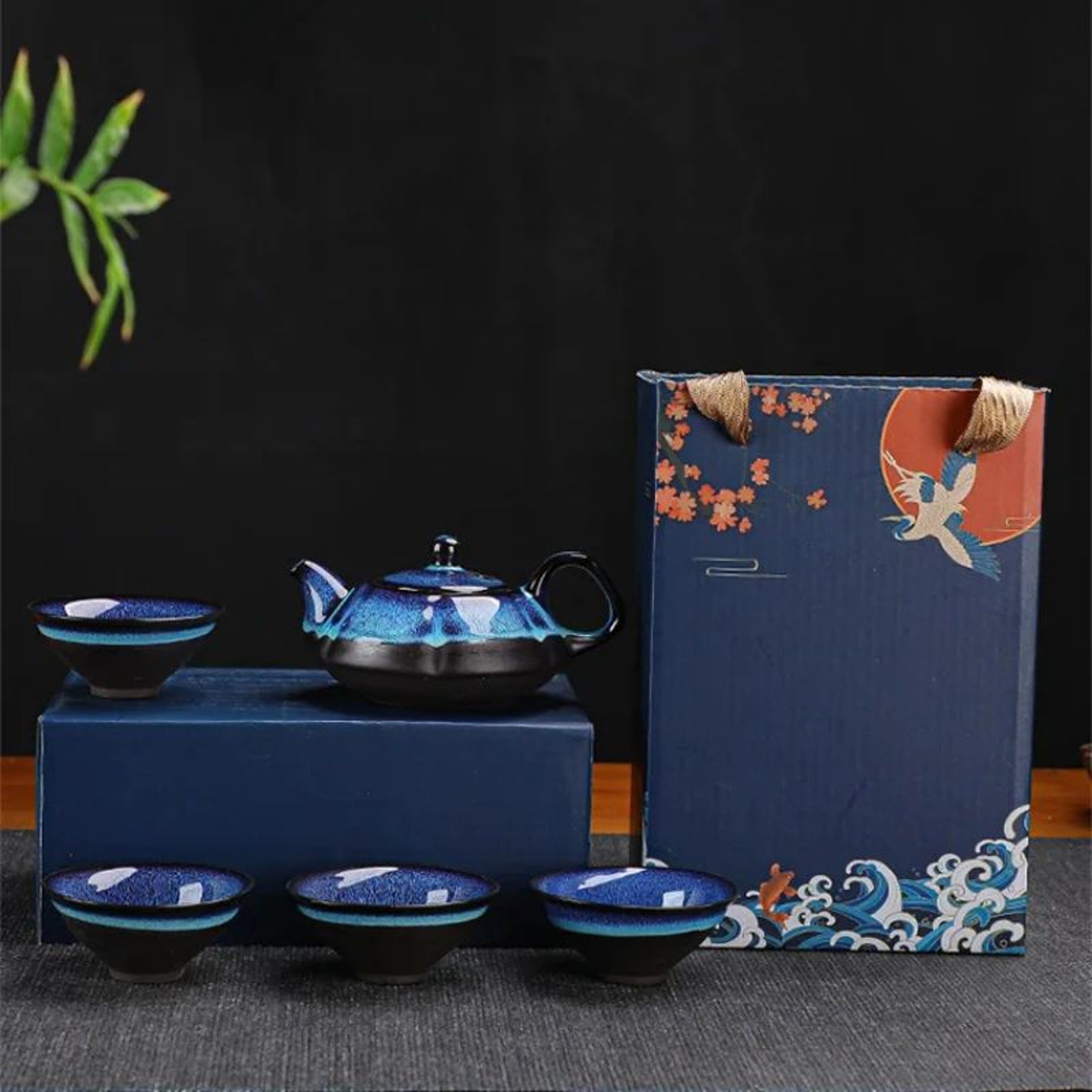 Ceramic Kung Fu Tea Pot And Cup Set 4