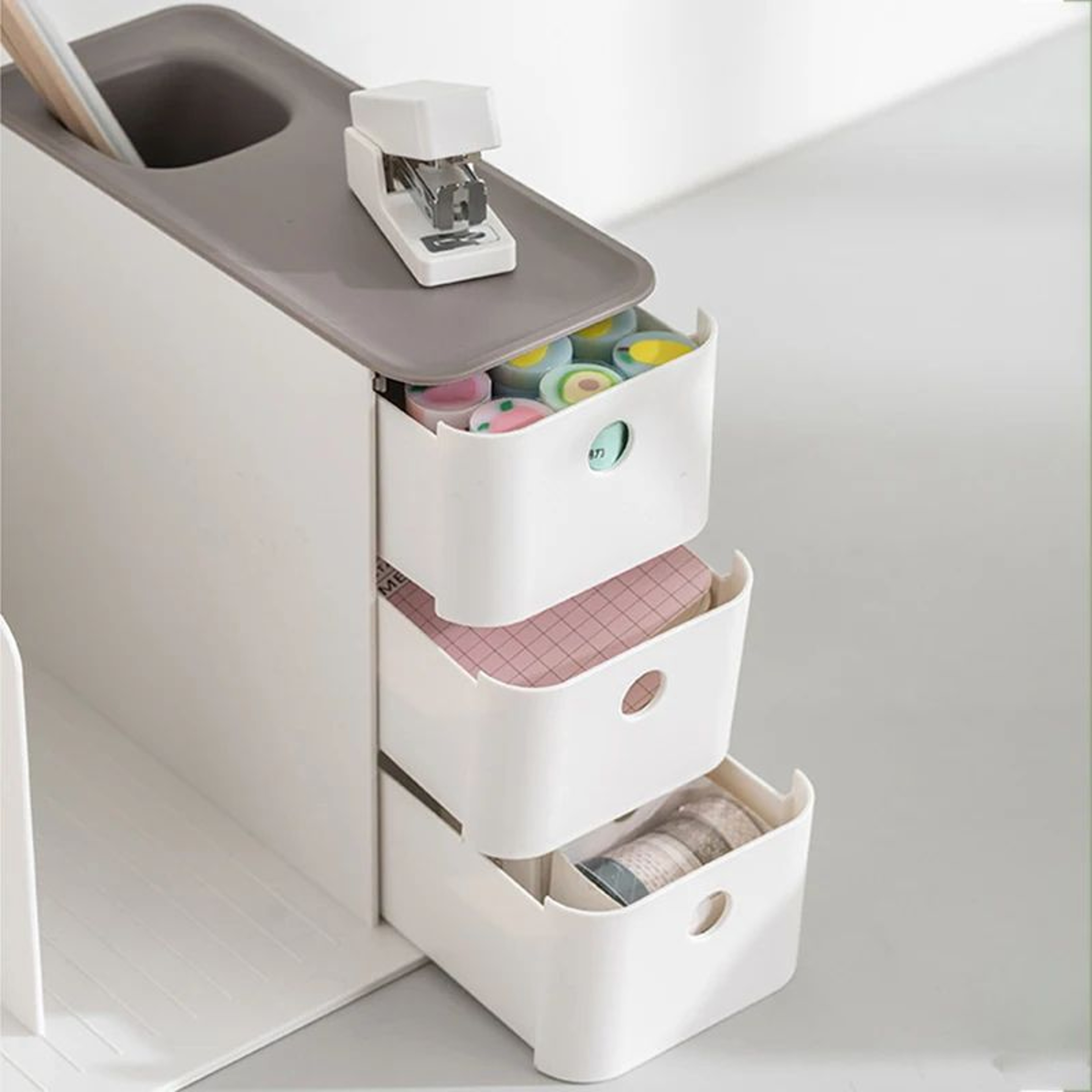 Book Holder Organizer With Dual Drawers 3