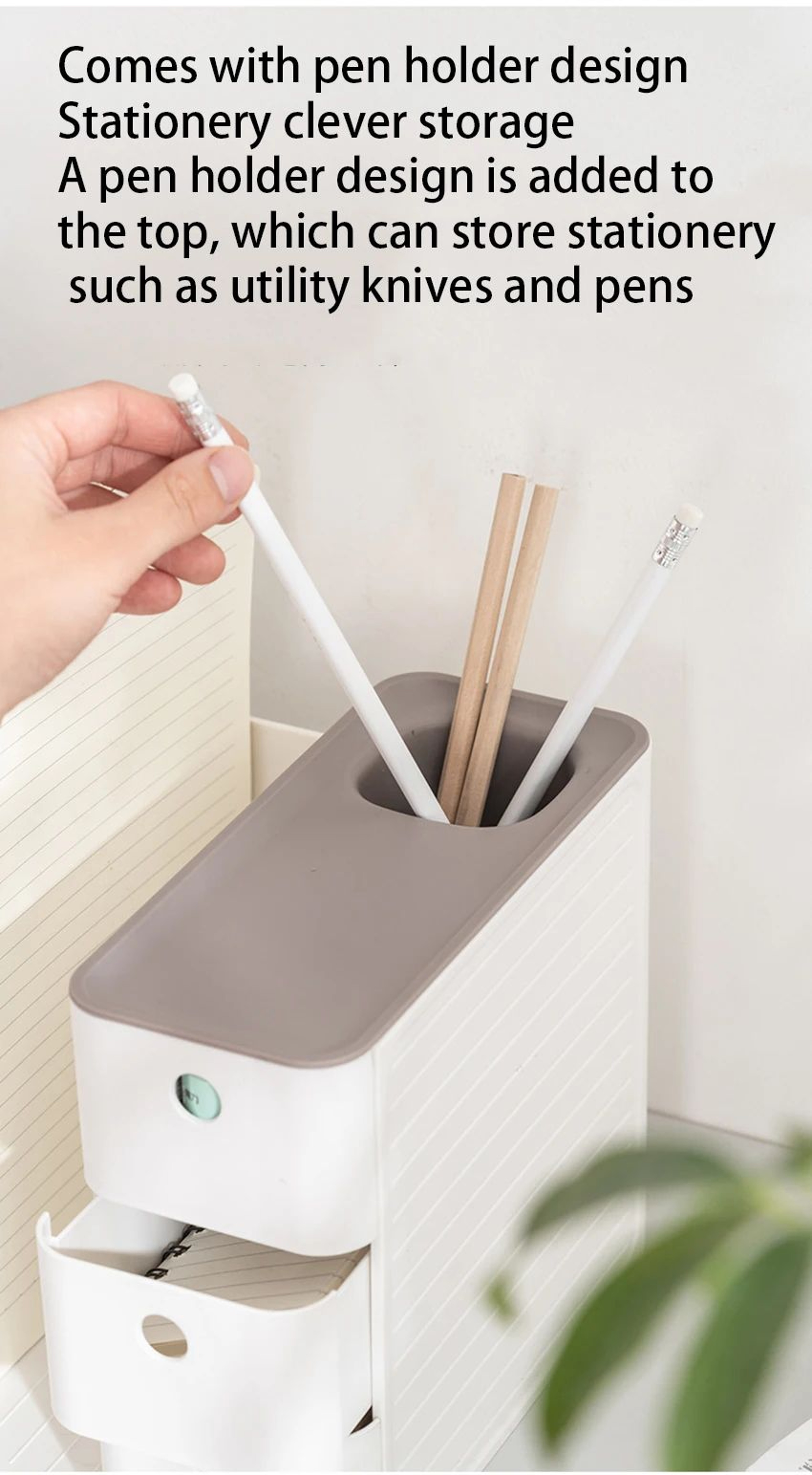 Book Holder Organizer With Dual Drawers 9