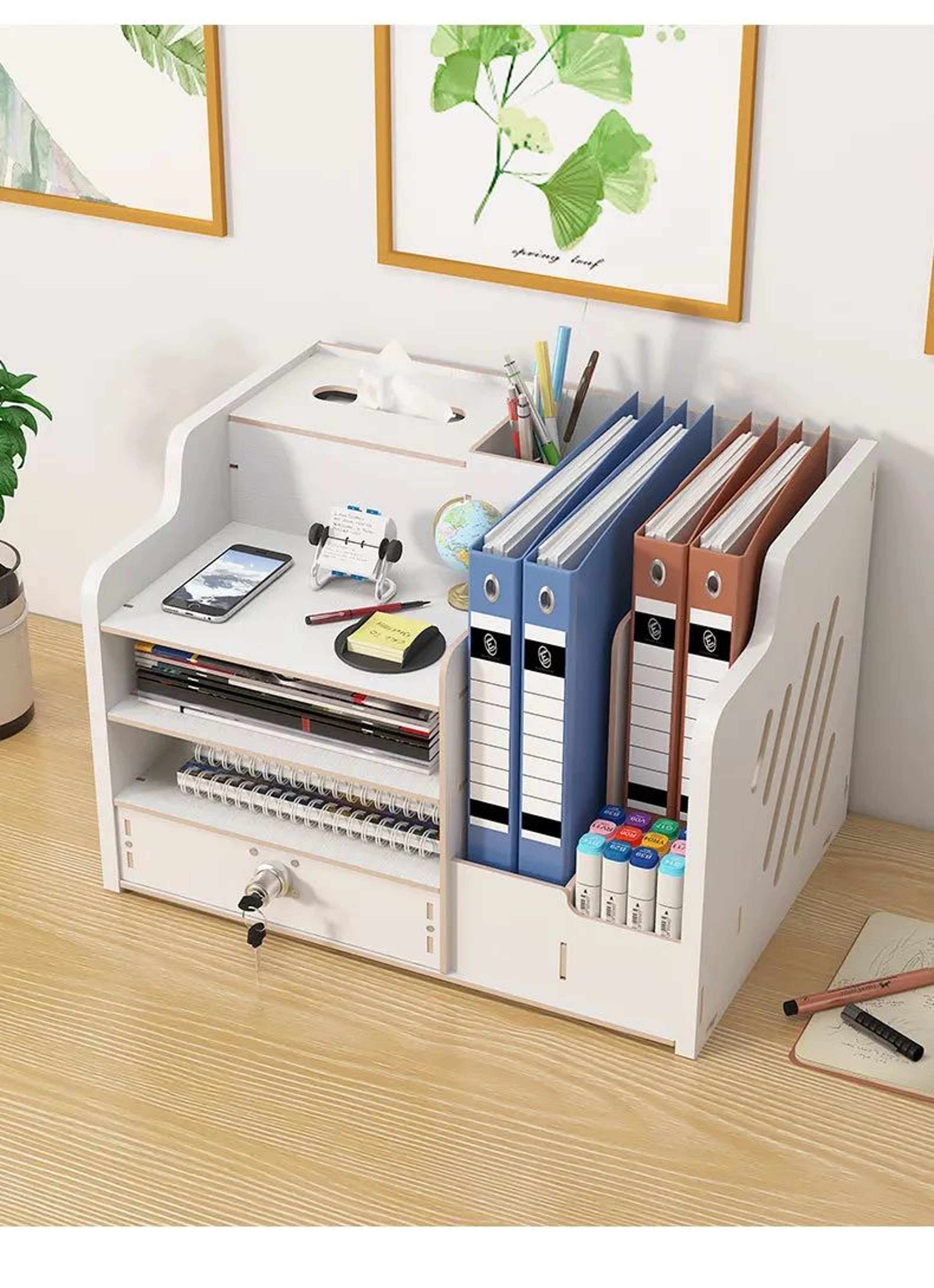 Multi Layer Desktop Storage Box With Lock 7