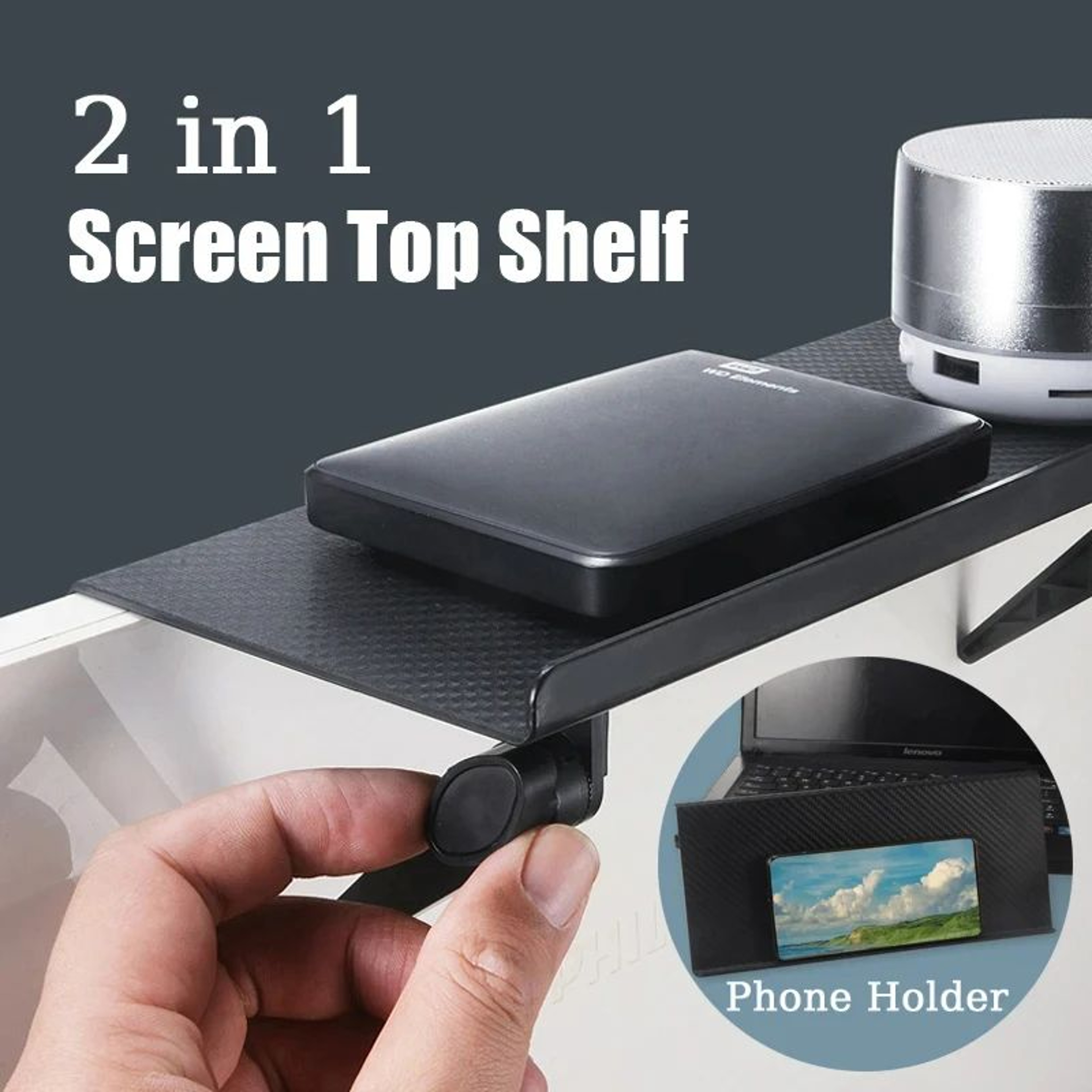 Screen Top Storage Rack Organizer 2