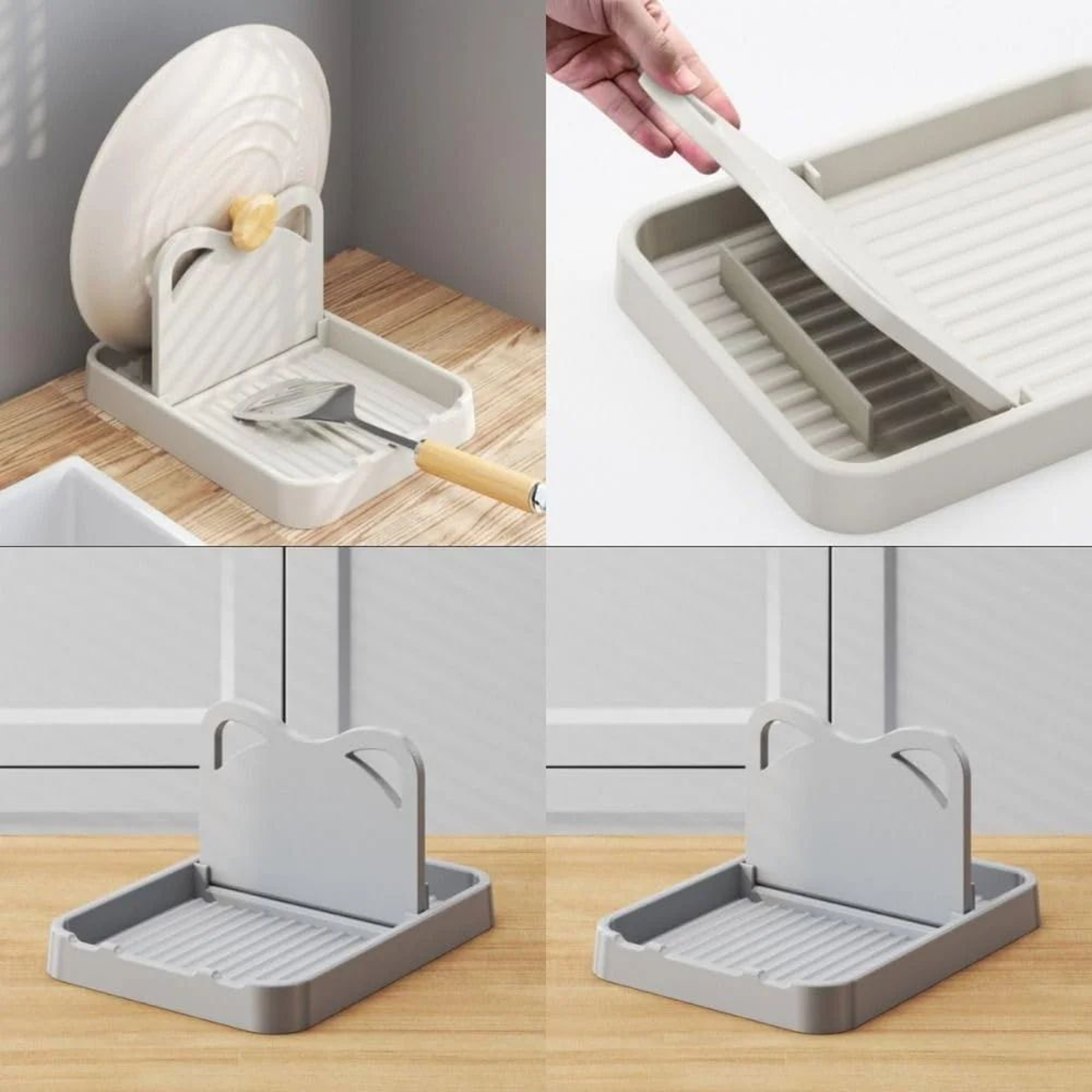 Silicone Spoon And Pot Lid Rack 6