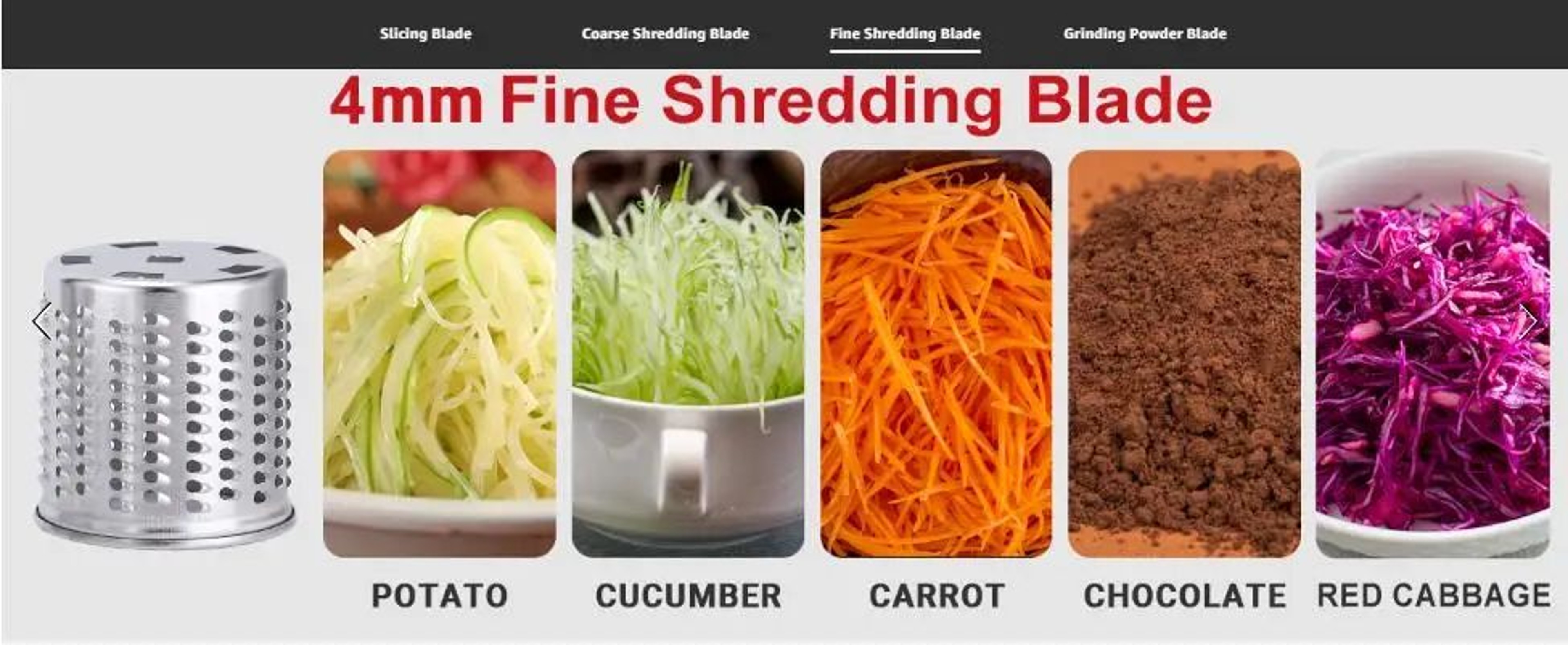 Stainless Steel Slicer Shredder For KitchenAid 8