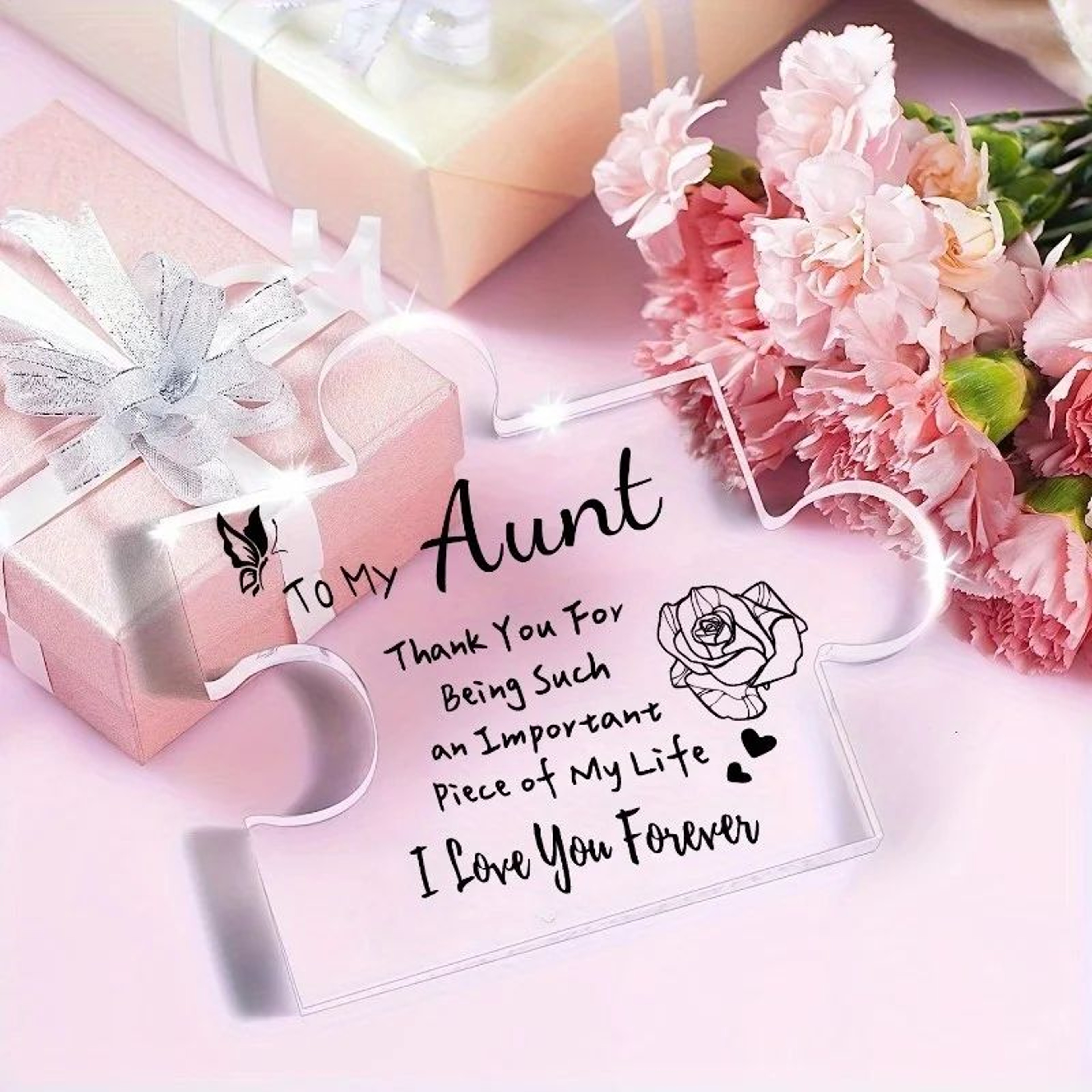 Auntie Puzzle Acrylic Gift Plaque 2