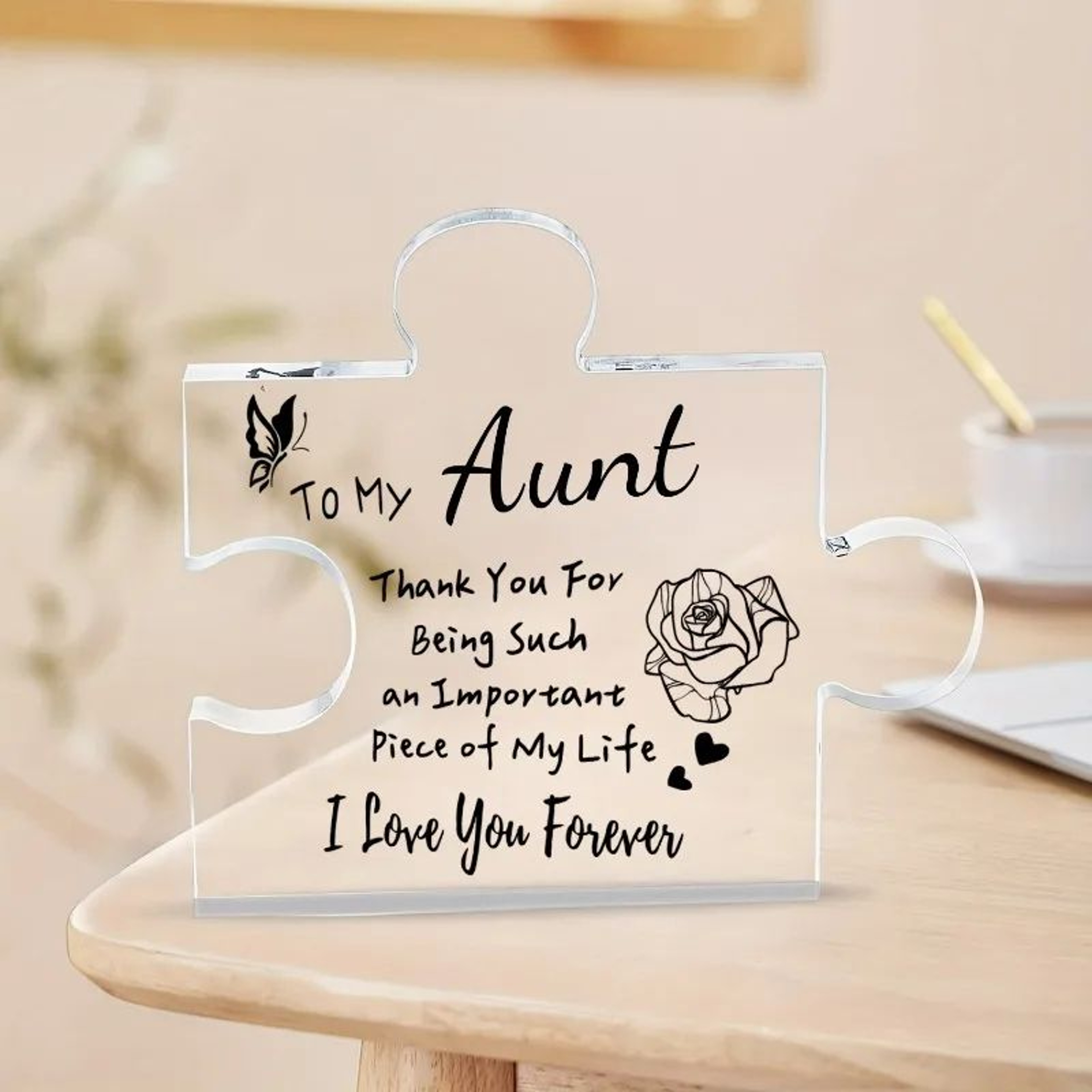 Auntie Puzzle Acrylic Gift Plaque 3