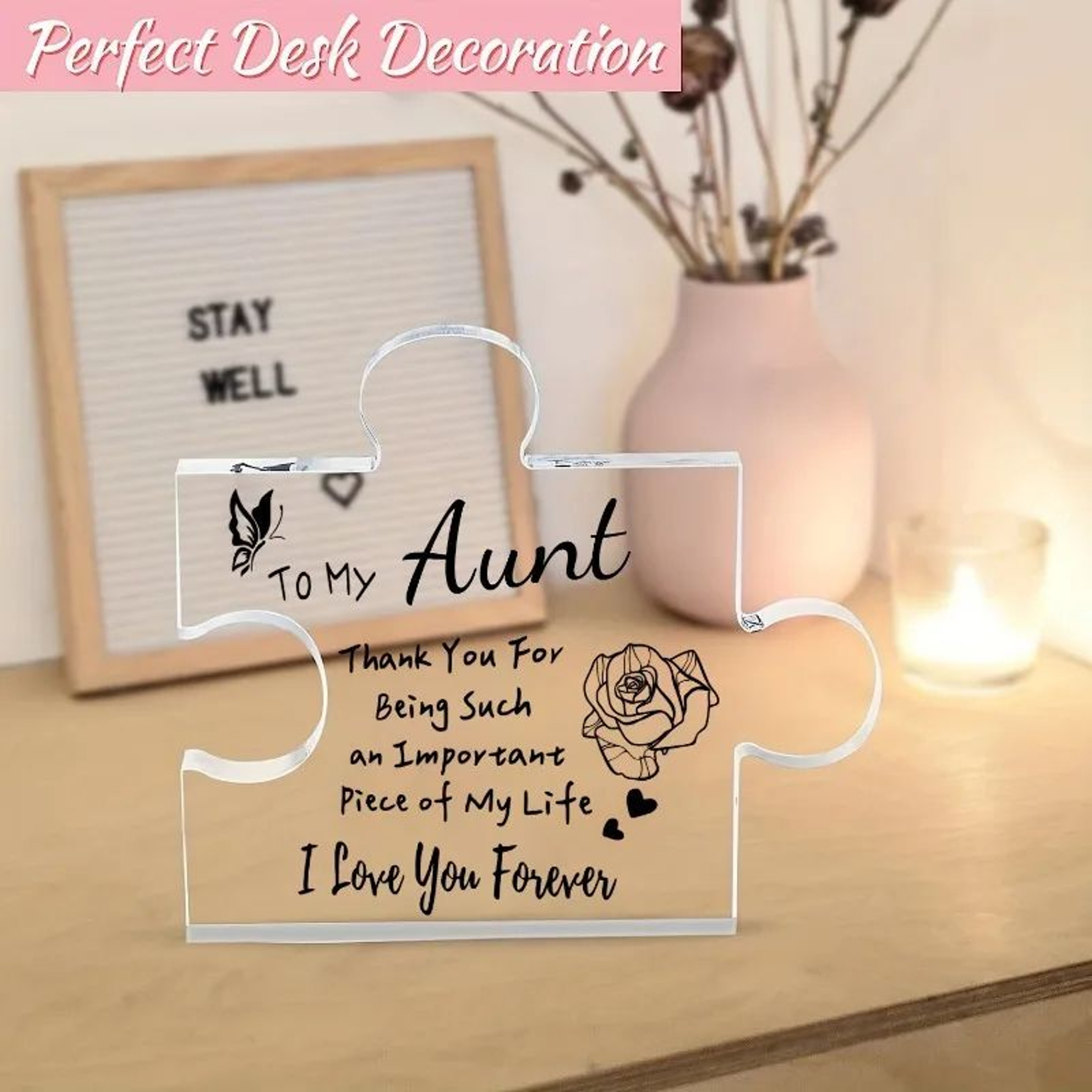 Auntie Puzzle Acrylic Gift Plaque 4