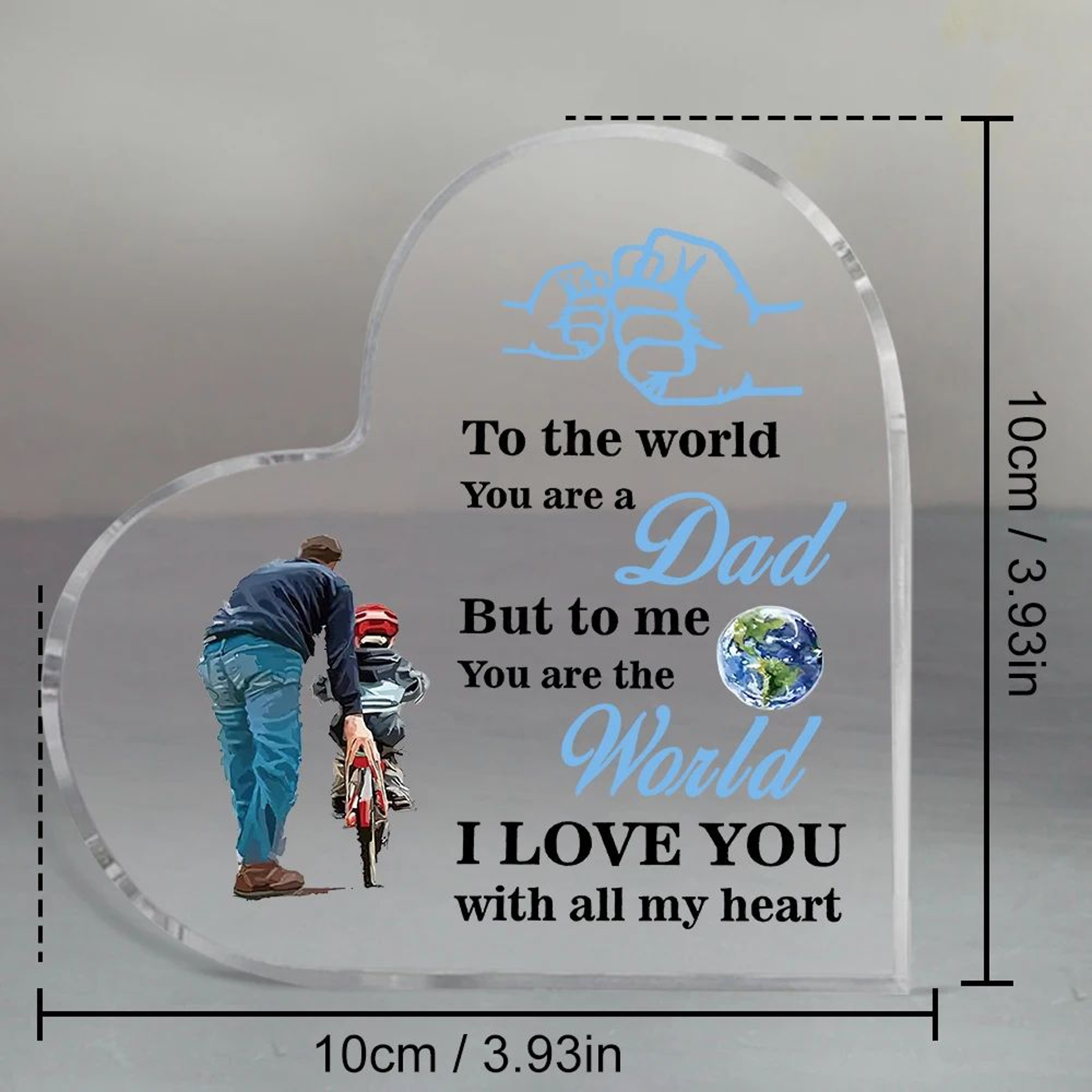 Dad Portrait Heart Acrylic Plaque 5